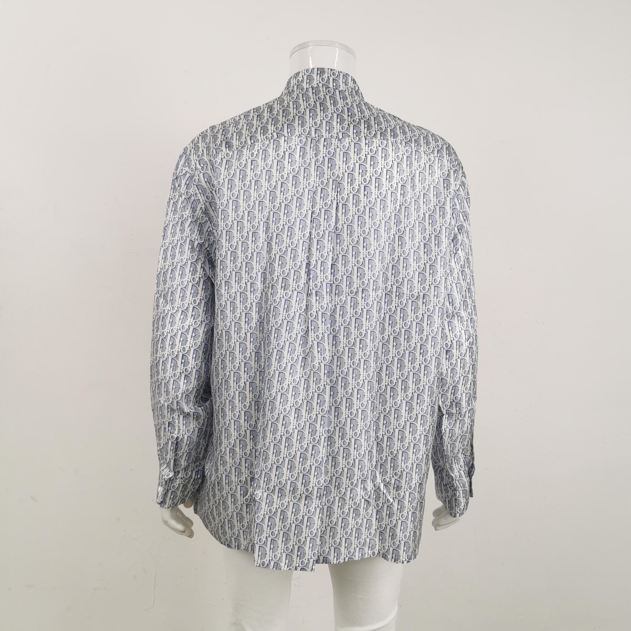 Dior Dior Oblique Silk Monogram Shirt Size 41 Size US L / EU 52-54 / 3 - 2 Thumbnail