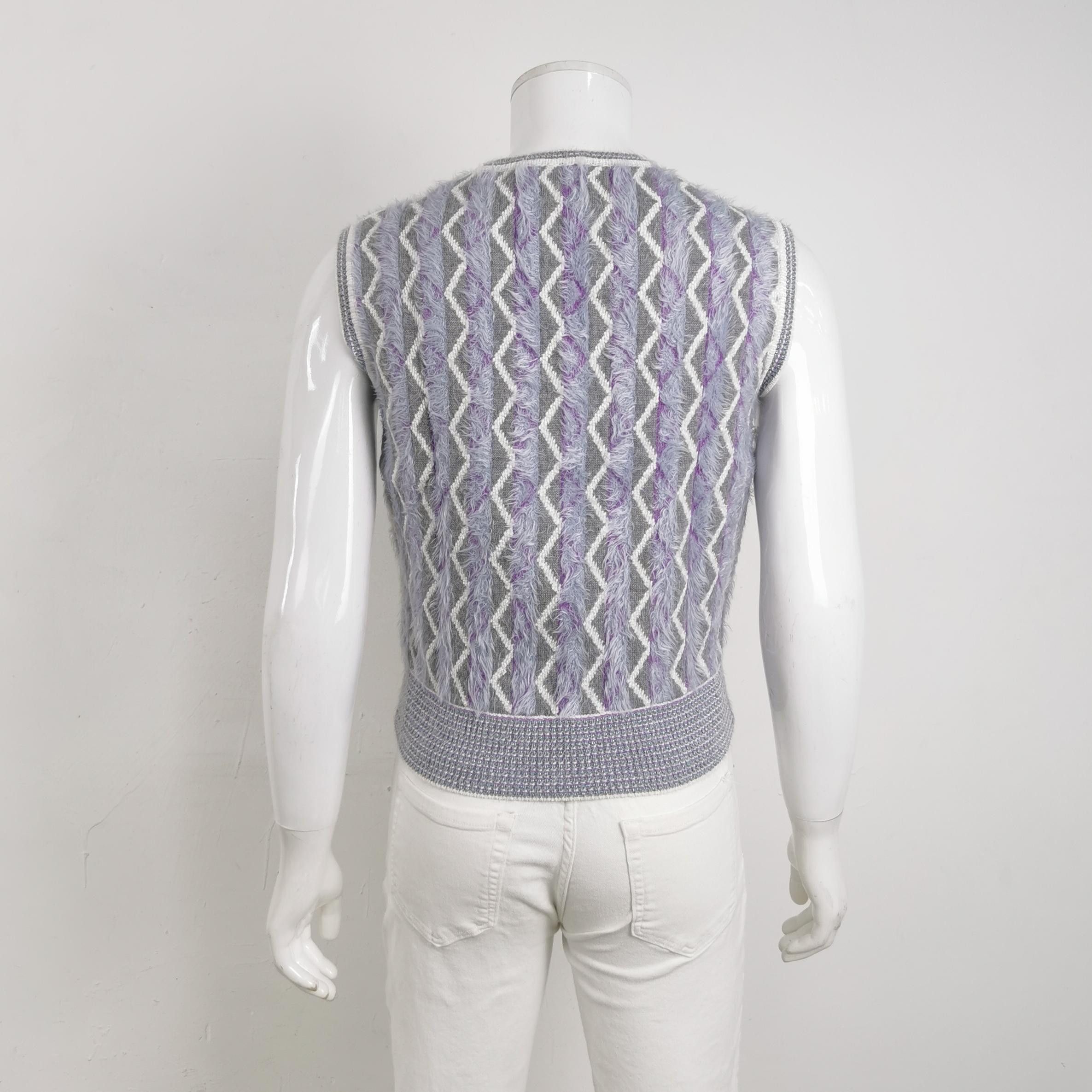 Dior Dior x ERL Patchwork Knit V-Neck Vest Size M Size US M / EU 48-50 / 2 - 2 Thumbnail