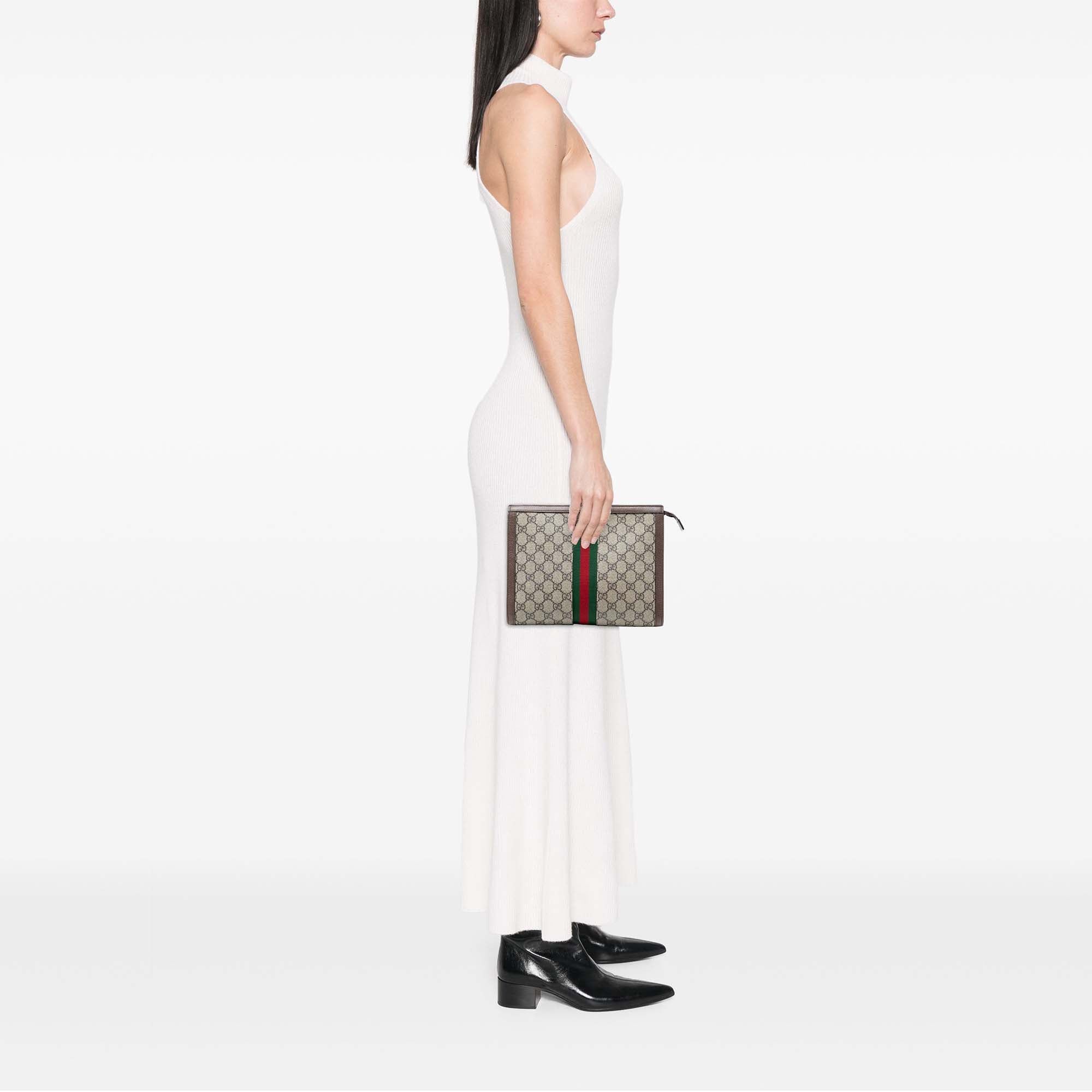 Gucci GG Supreme Web Ophidia Clutch Size ONE SIZE - 7 Thumbnail