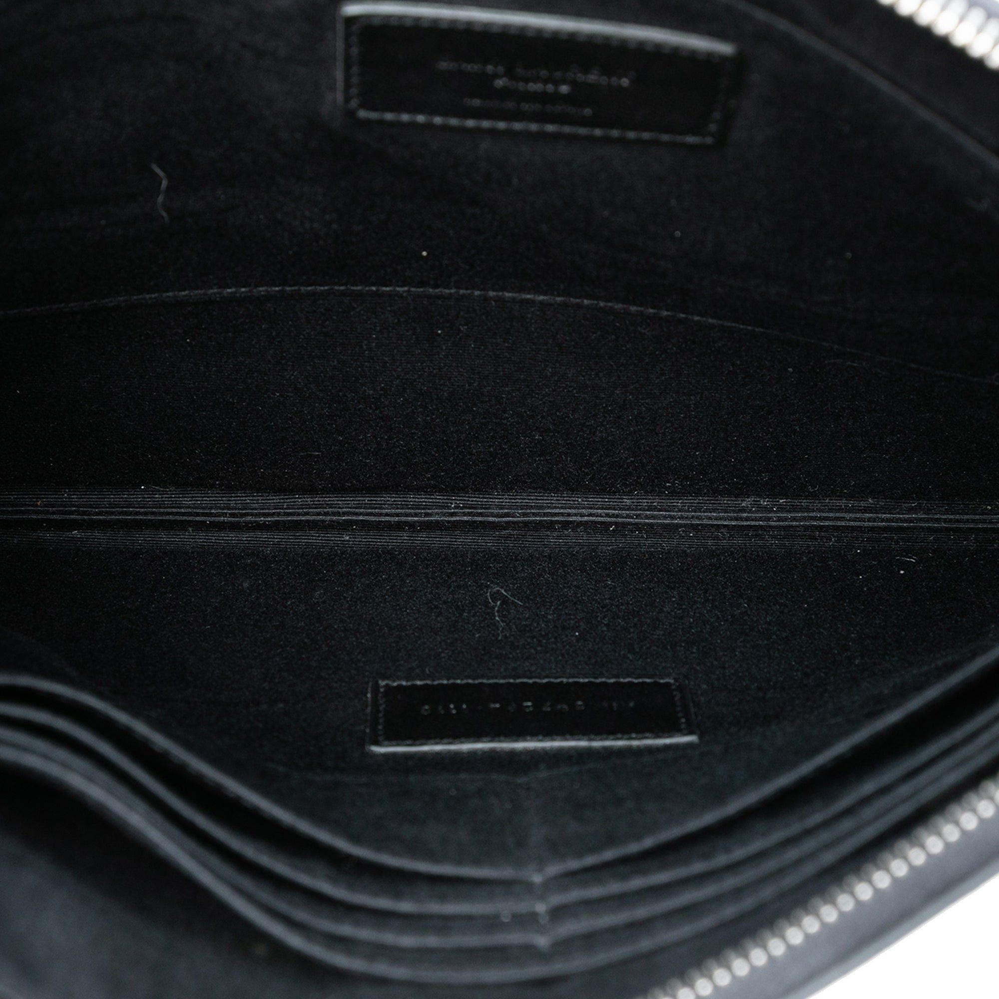 Saint Laurent Paris Grained Leather Zip Clutch Size ONE SIZE - 4 Thumbnail