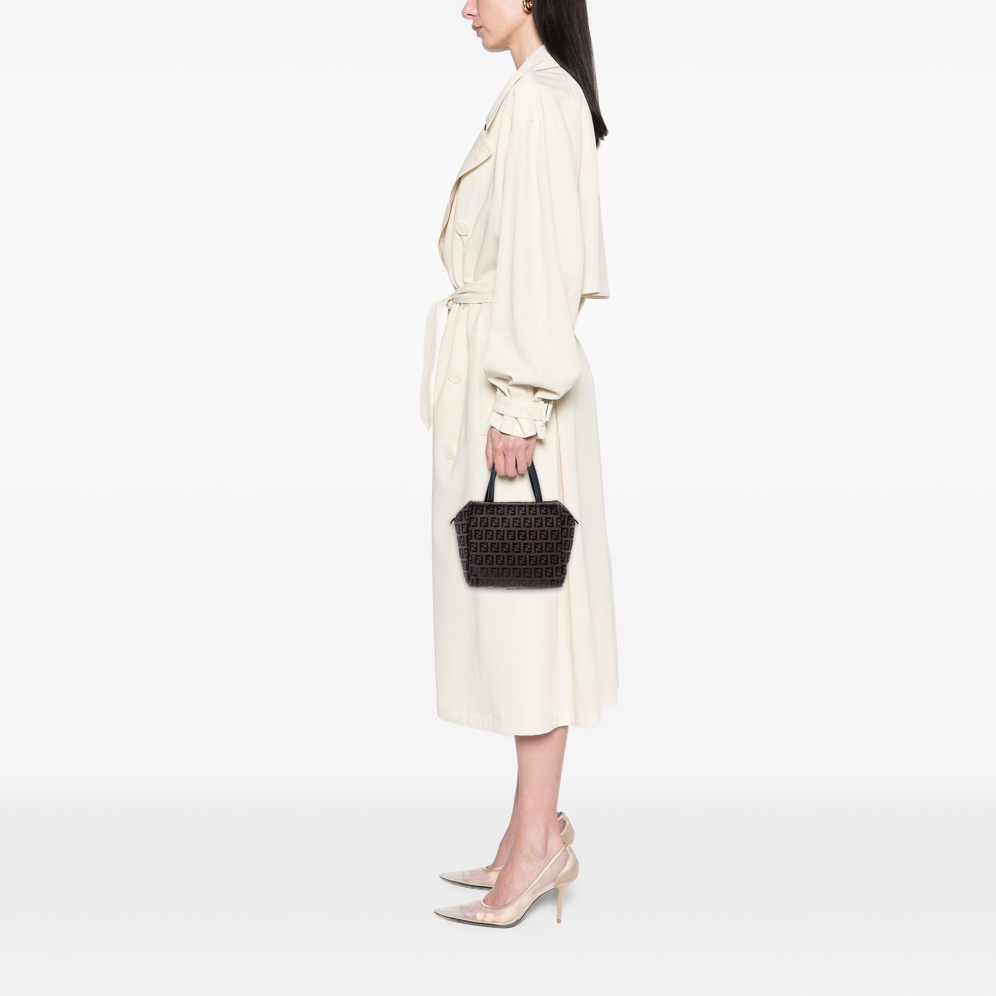 Fendi Mini Zucchino Canvas Handbag Size ONE SIZE - 7 Thumbnail