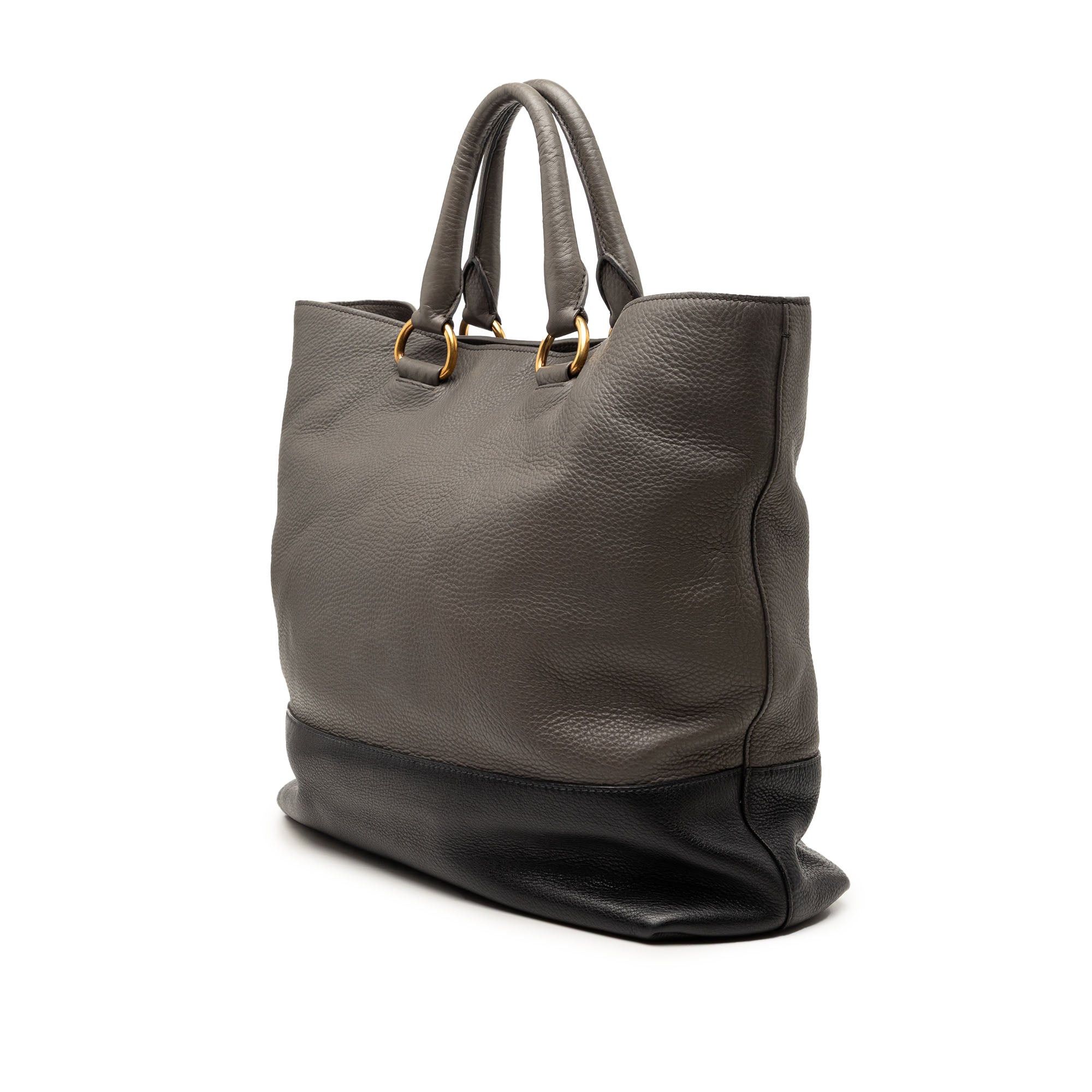 Prada Bicolor Vitello Daino Open Convertible Tote Size ONE SIZE - 2 Thumbnail
