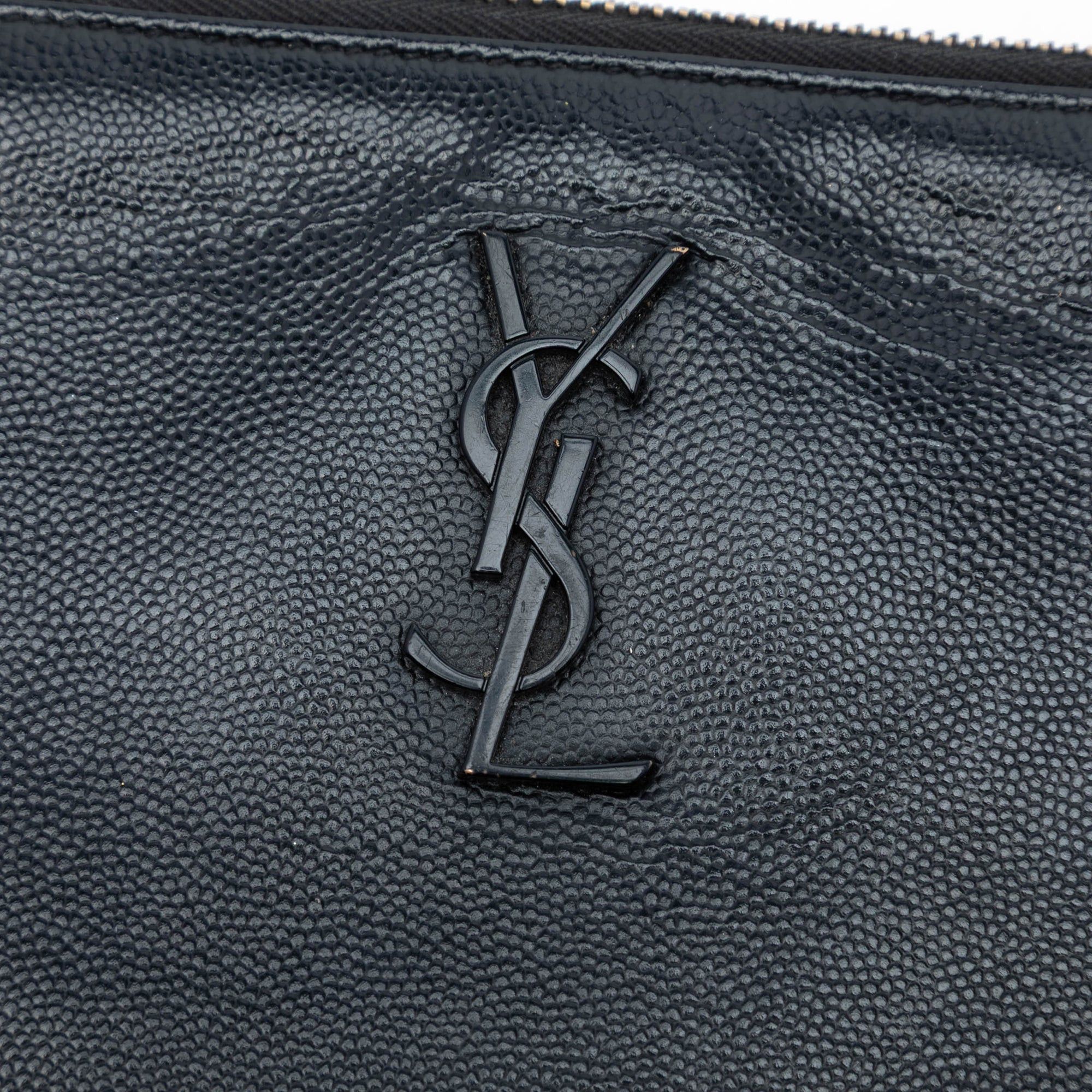 Saint Laurent Paris Grain De Poudre Monogram Monochrome iPad Case Size ONE SIZE - 6 Thumbnail
