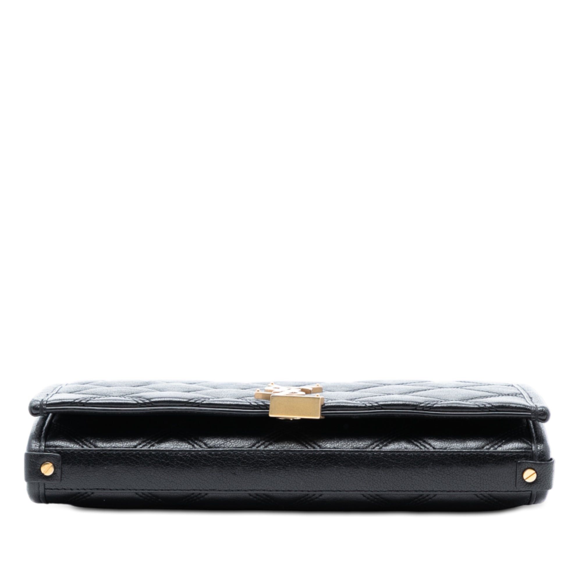 Saint Laurent Paris Quilted Diamond Lambskin Becky Wallet on Chain Size ONE SIZE - 3 Thumbnail