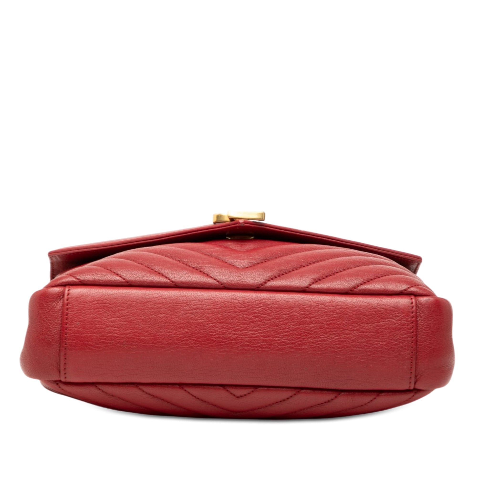 Saint Laurent Paris Medium Chevron Sheepskin Monogram College Satchel Size ONE SIZE - 3 Thumbnail