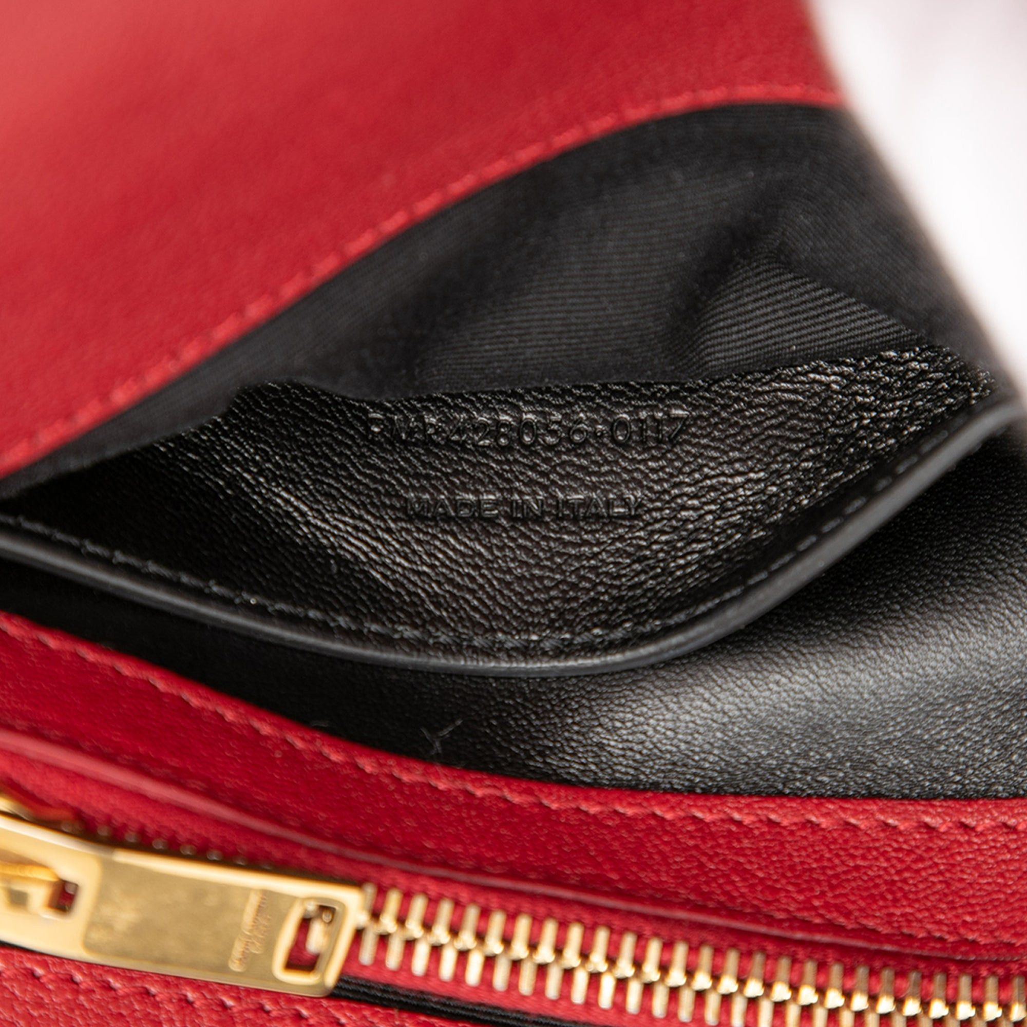 Saint Laurent Paris Medium Chevron Sheepskin Monogram College Satchel Size ONE SIZE - 6 Thumbnail