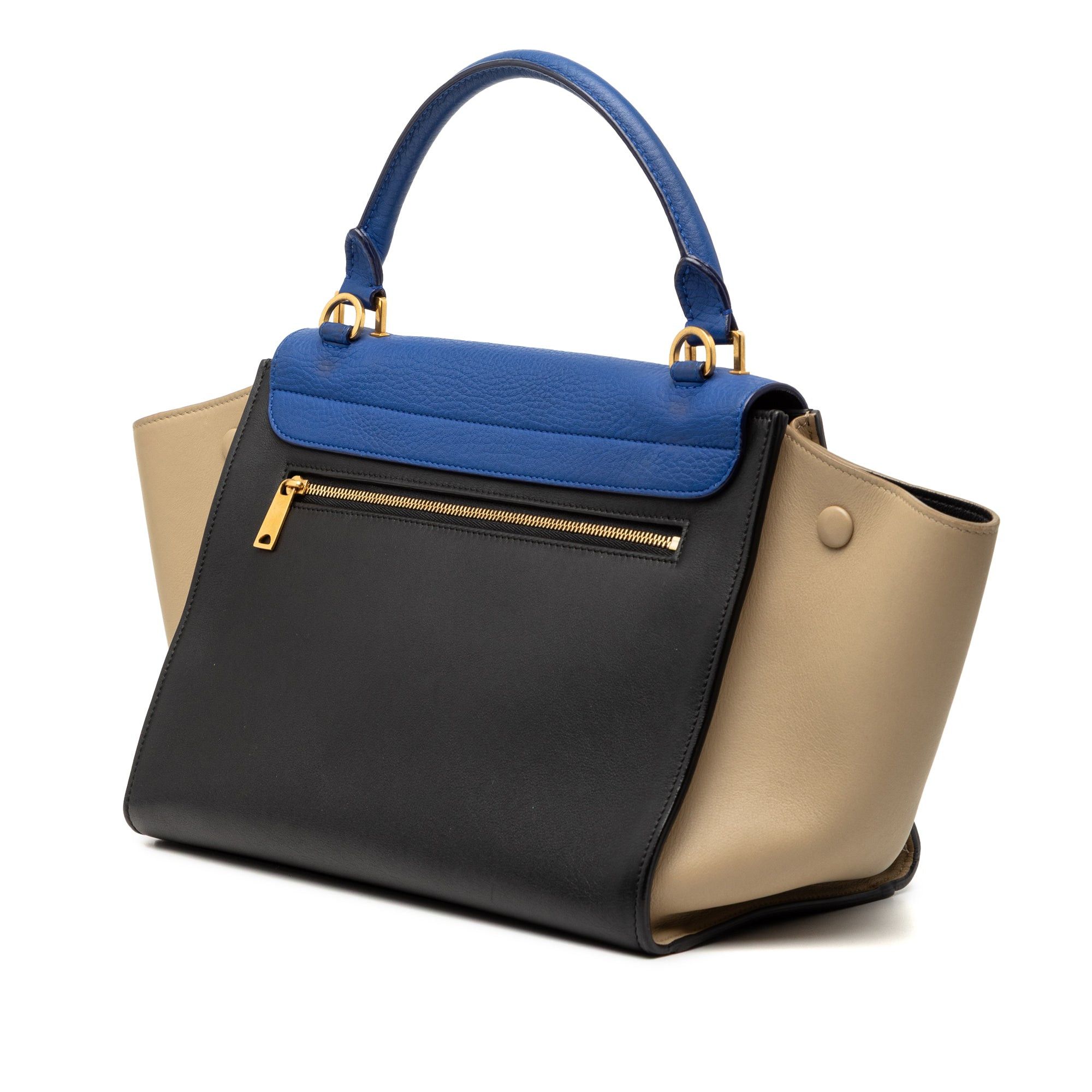 Celine Small Tricolor Leather Trapeze Satchel Size ONE SIZE - 2 Thumbnail