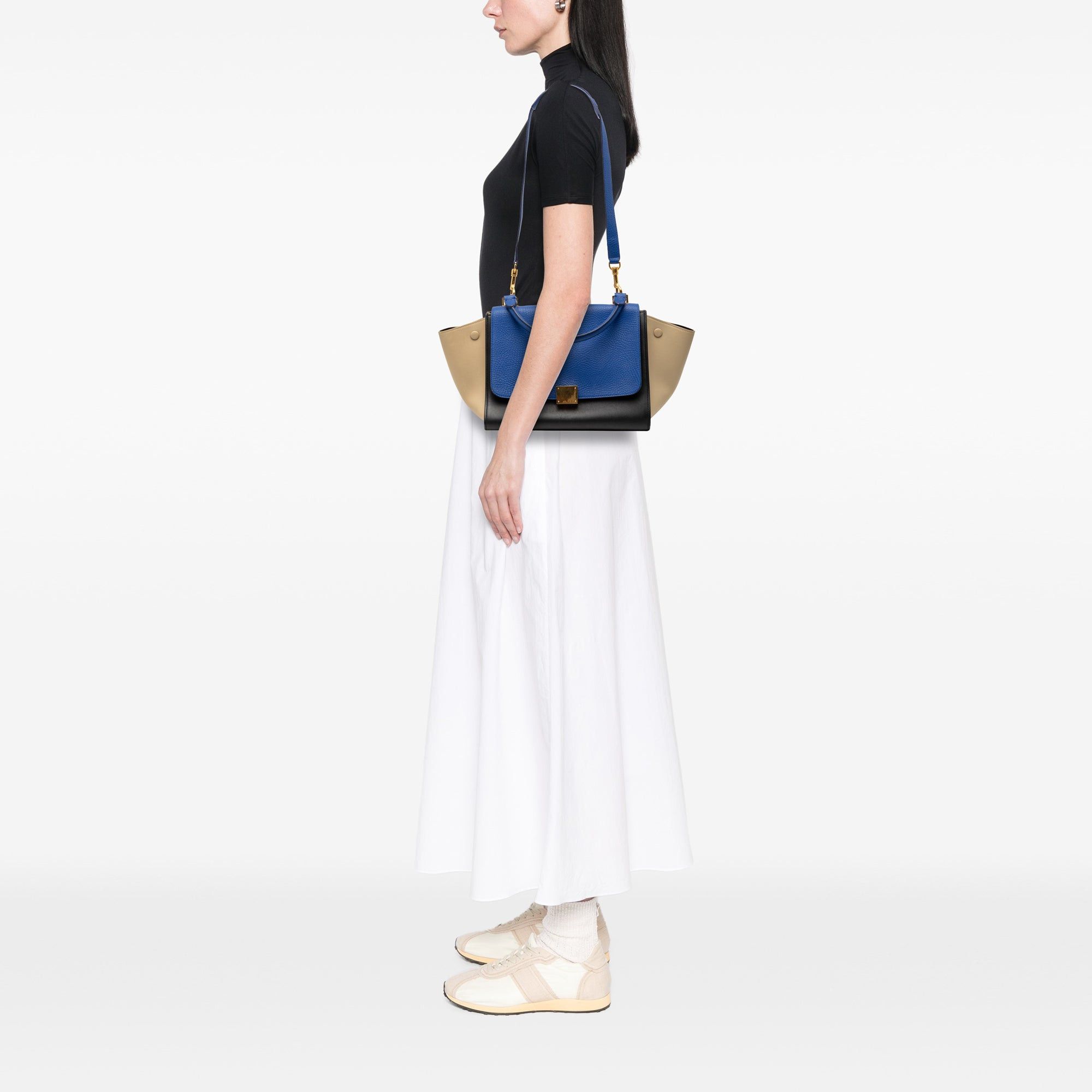 Celine Small Tricolor Leather Trapeze Satchel Size ONE SIZE - 7 Thumbnail