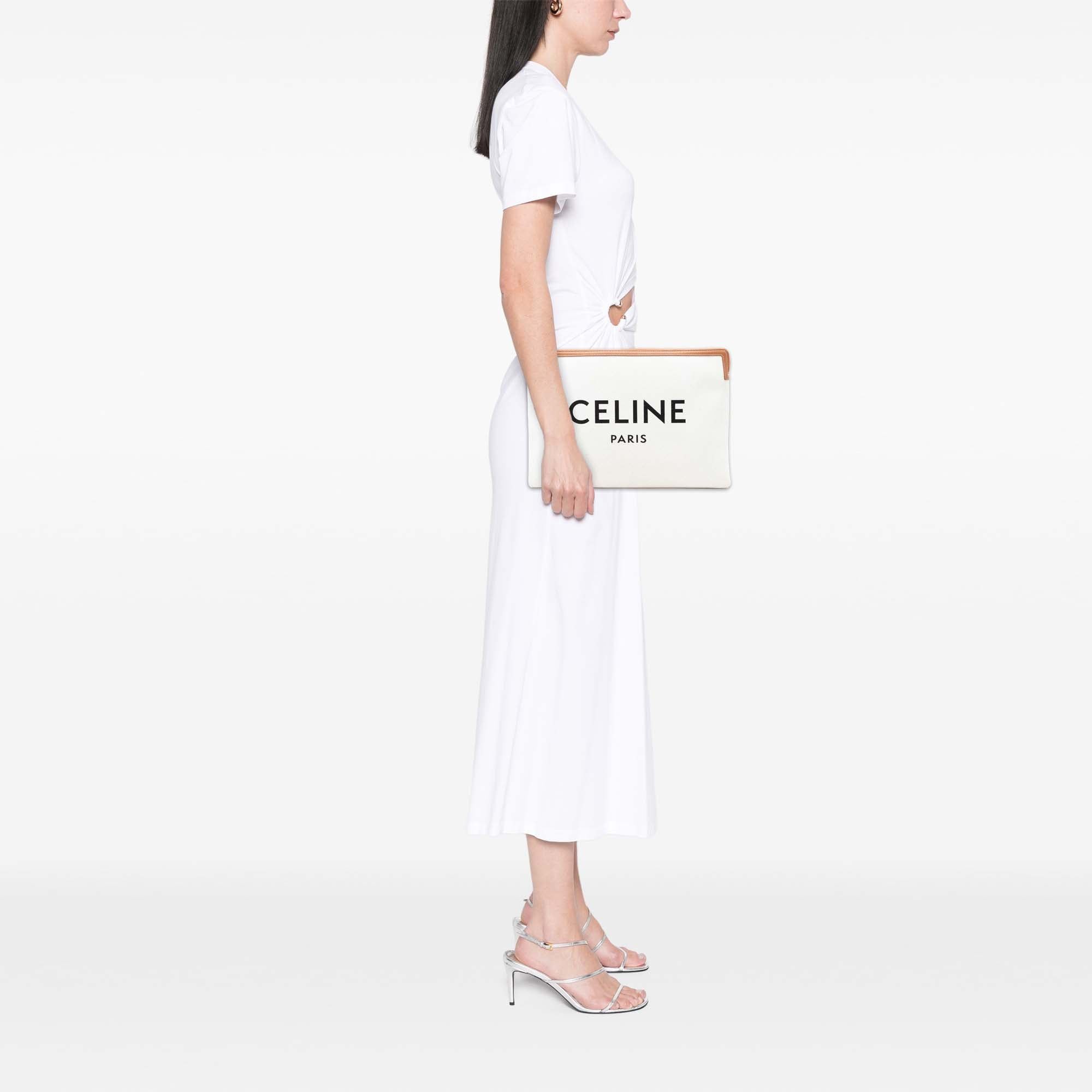 Celine Large Canvas Logo Clutch Size ONE SIZE - 7 Thumbnail