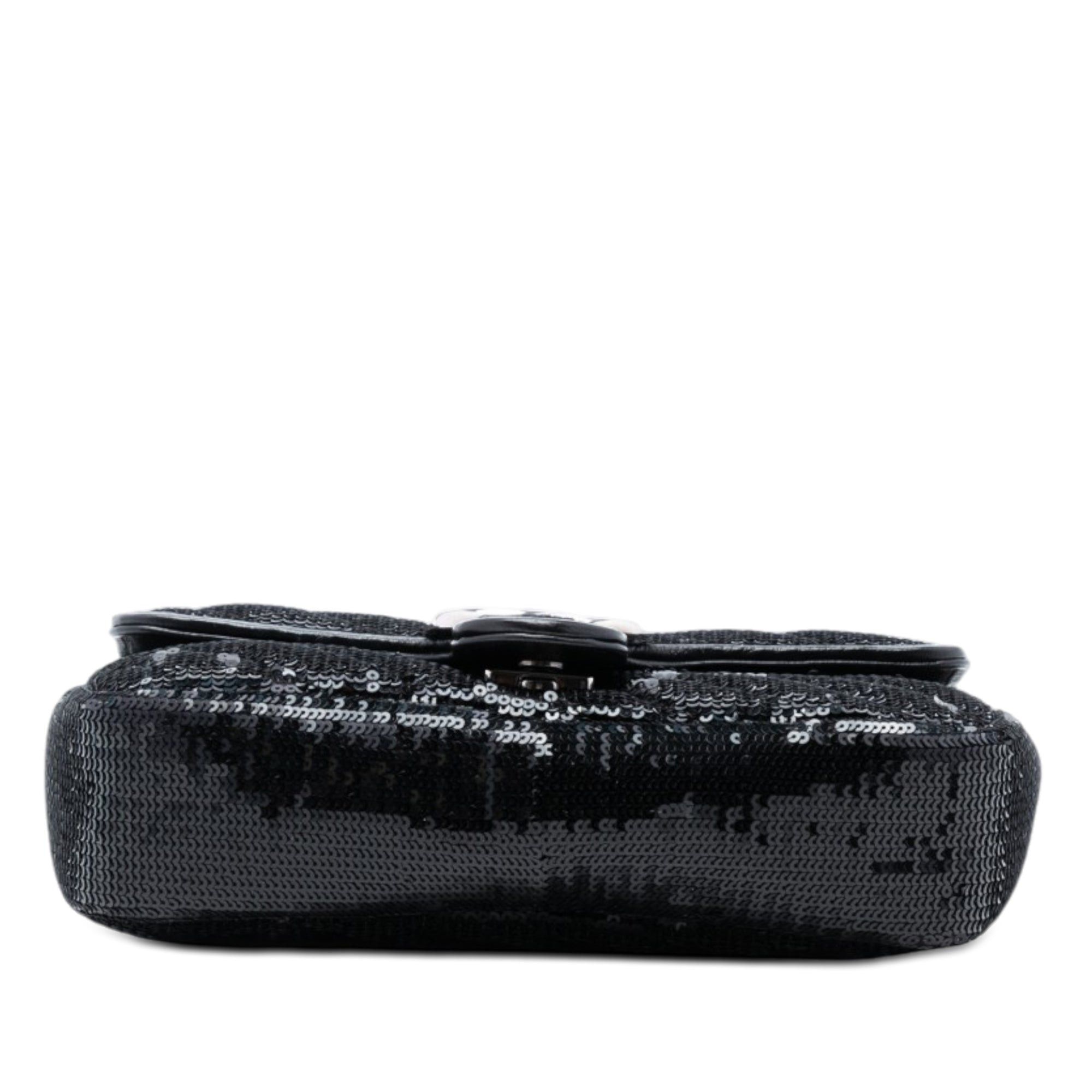 Gucci Small GG Marmont Matelasse Diagonal Sequin and Leather Torchon Shoulder Bag Size ONE SIZE - 3 Thumbnail