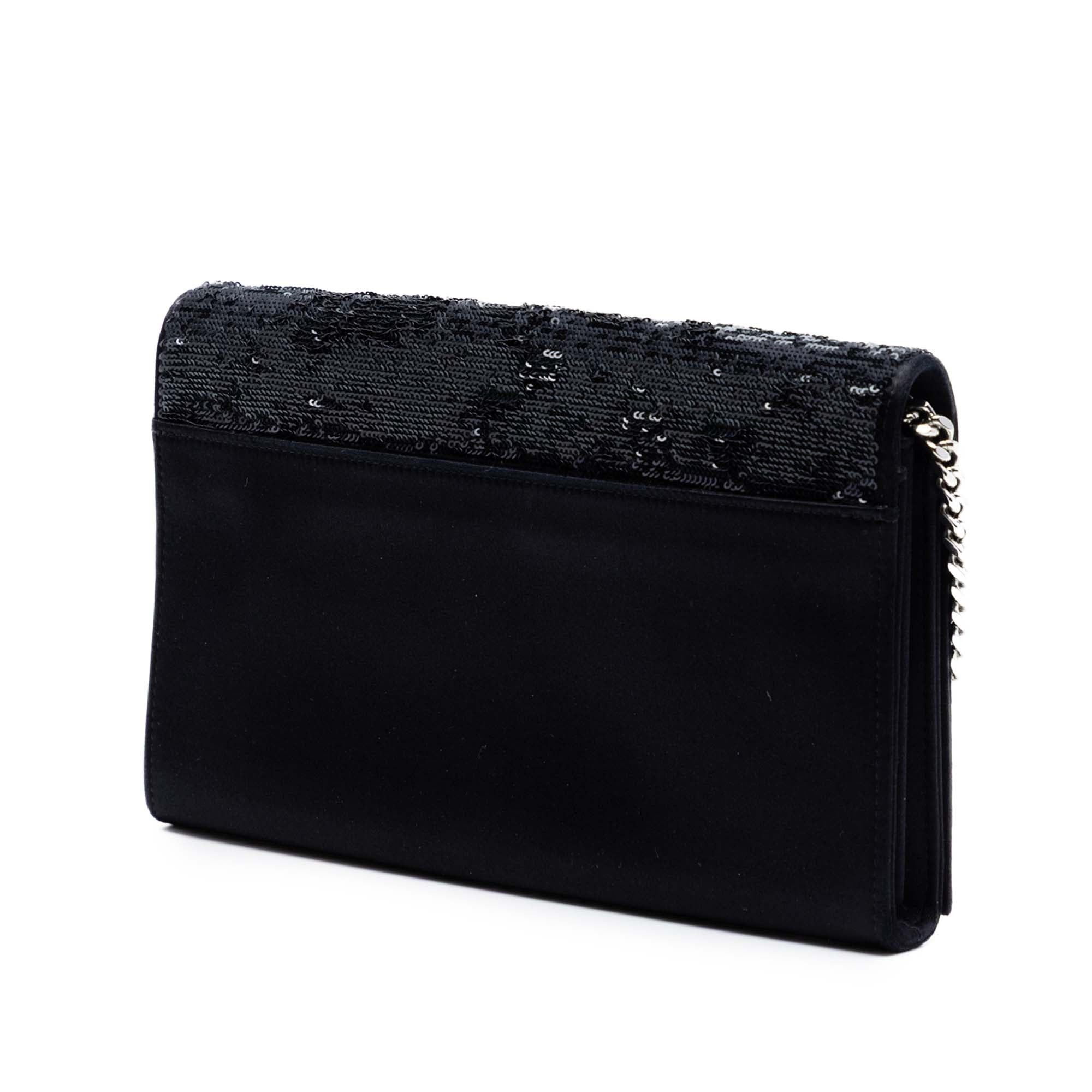 Saint Laurent Paris Sequin Monogram Kate Wallet on Chain Size ONE SIZE - 2 Thumbnail