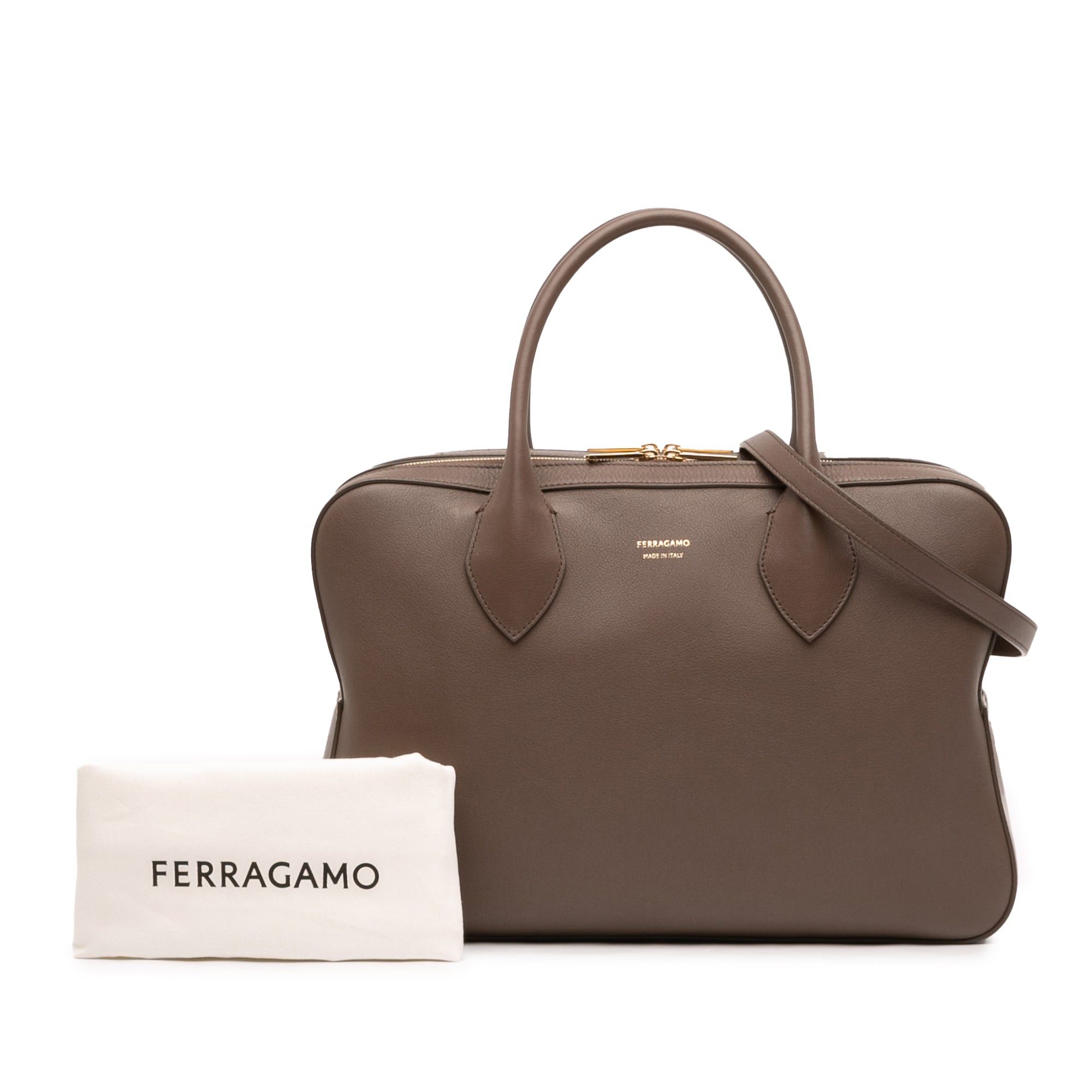 Salvatore Ferragamo Leather Stella Triple Zip Satchel Size ONE SIZE - 12 Thumbnail