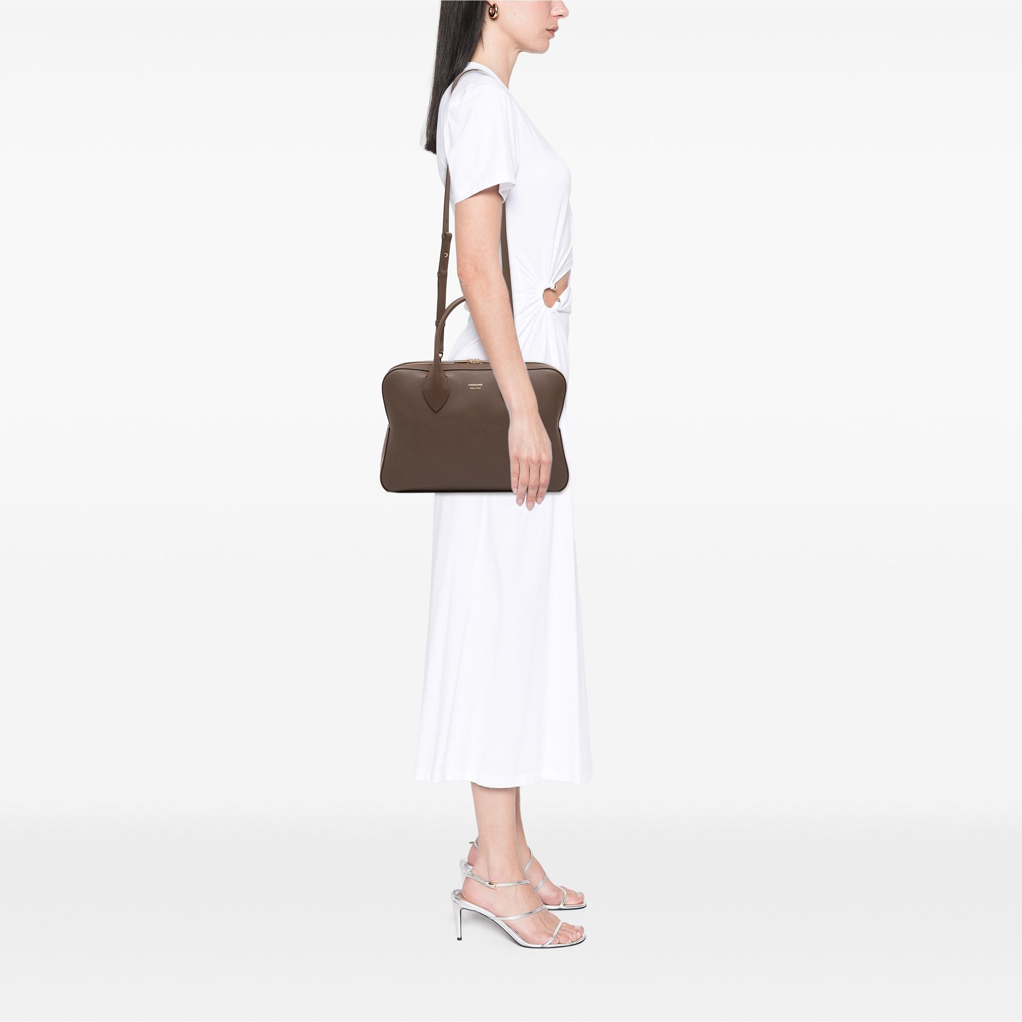 Salvatore Ferragamo Leather Stella Triple Zip Satchel Size ONE SIZE - 11 Thumbnail