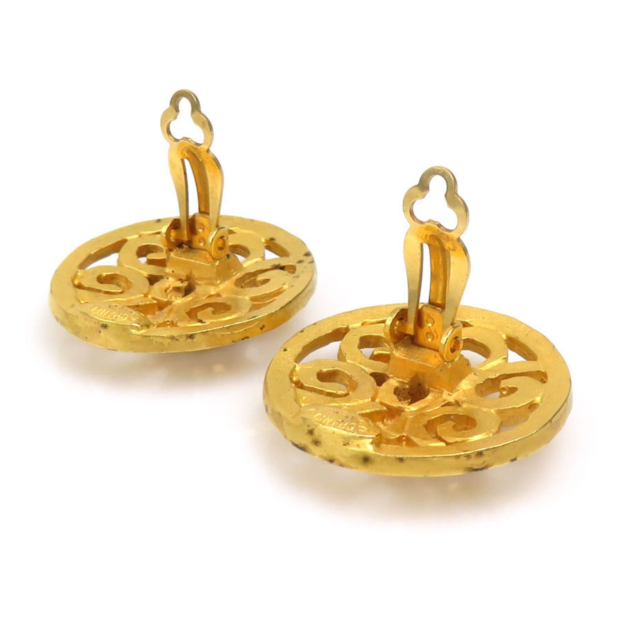 Chanel Chanel Earrings Vintage Metal Gold Women's 56693g Size ONE SIZE - 5 Thumbnail