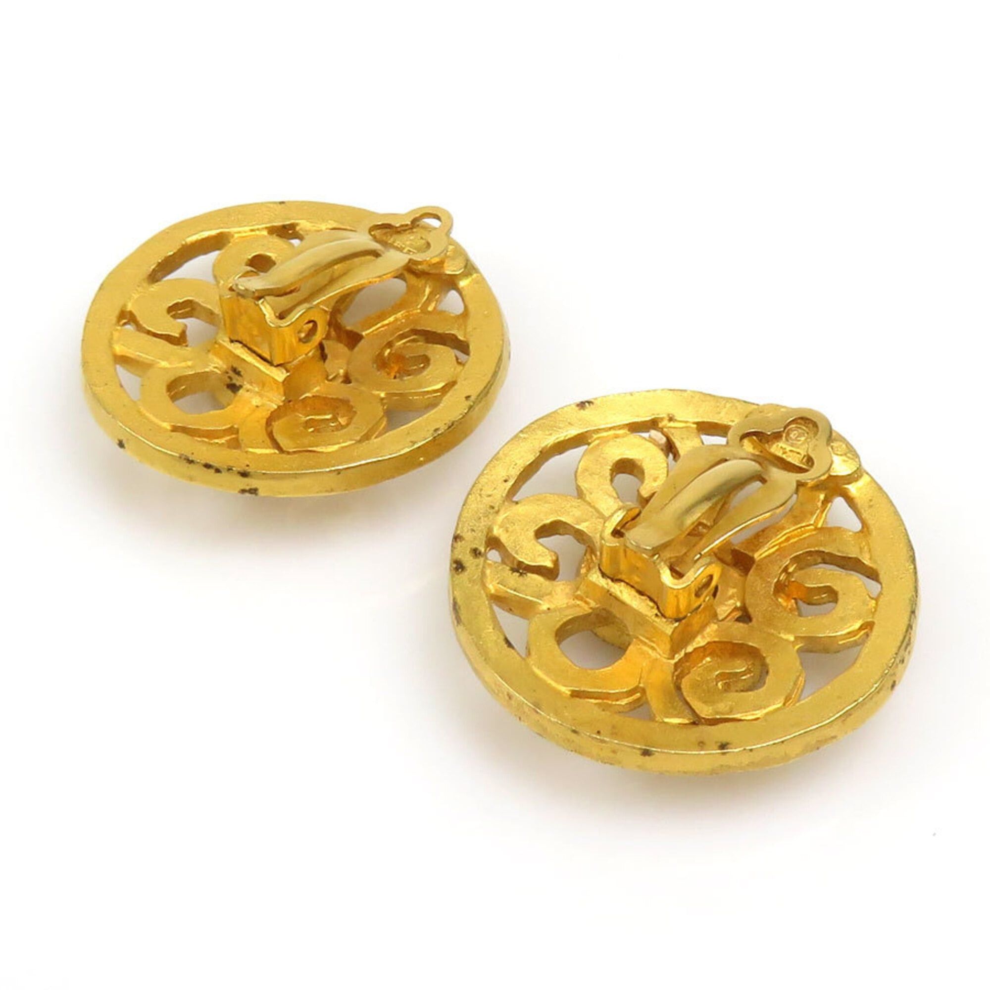 Chanel Chanel Earrings Vintage Metal Gold Women's 56693g Size ONE SIZE - 6 Thumbnail