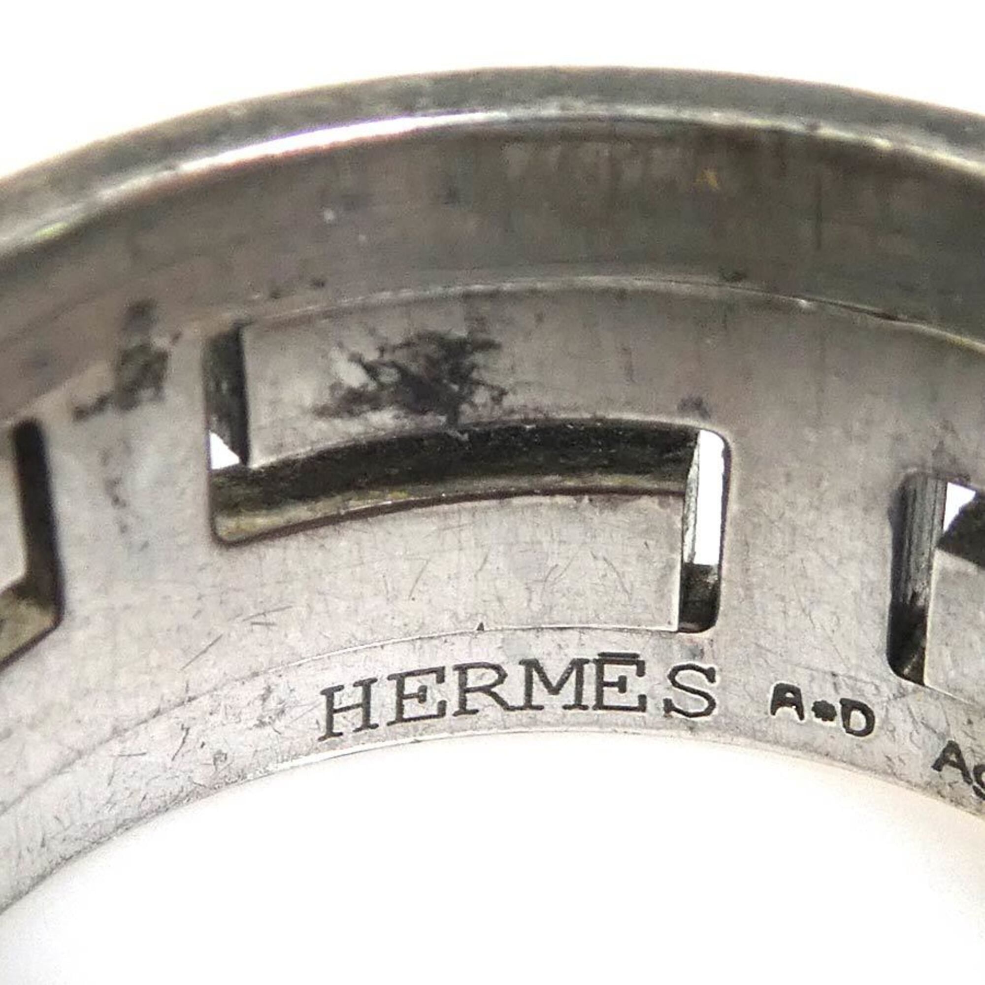 Hermes Hermes Ring Move H Sterling Silver 925 Cream Men's Women's 1 56702i Size ONE SIZE - 6 Thumbnail