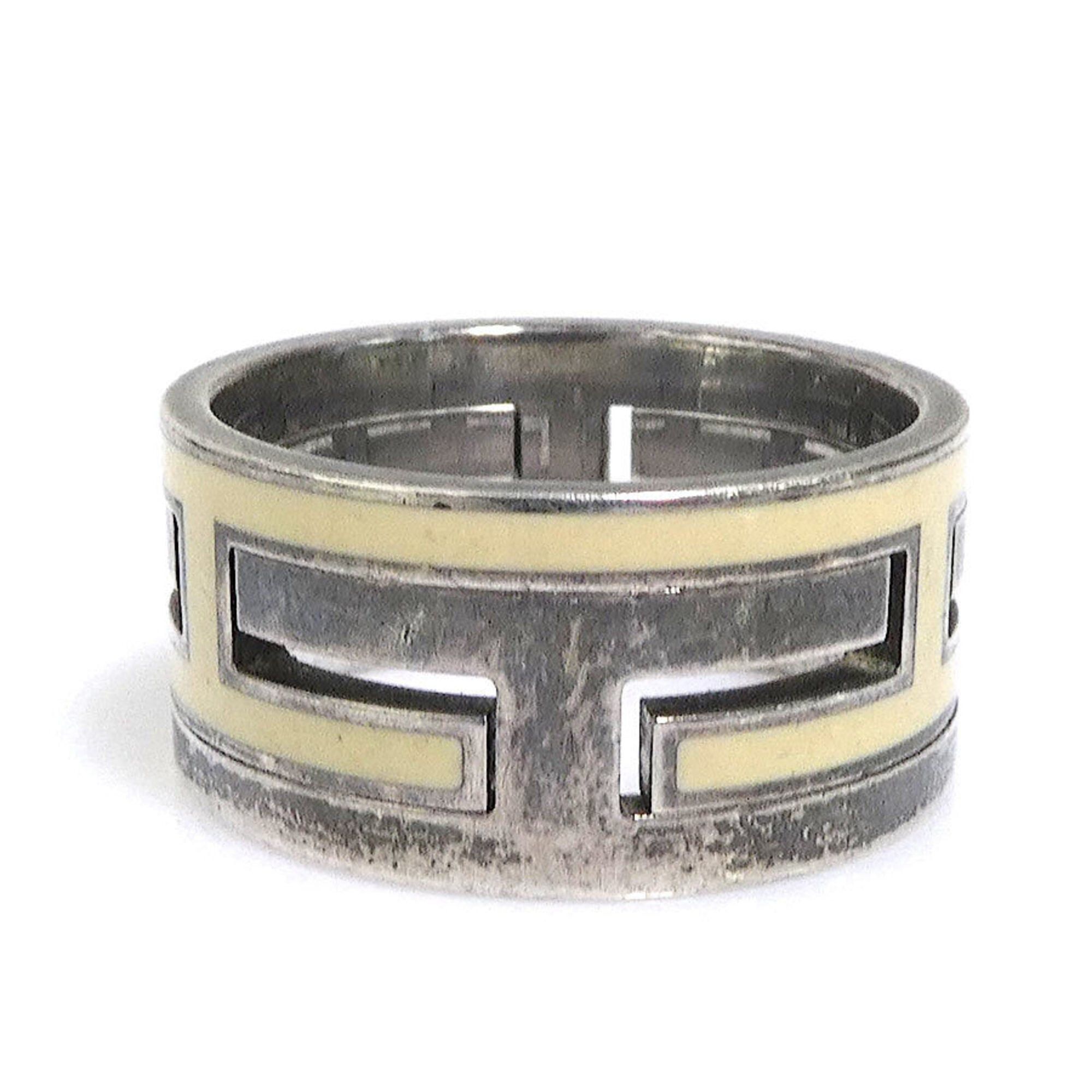 Hermes Hermes Ring Move H Sterling Silver 925 Cream Men's Women's 1 56702i Size ONE SIZE - 3 Thumbnail
