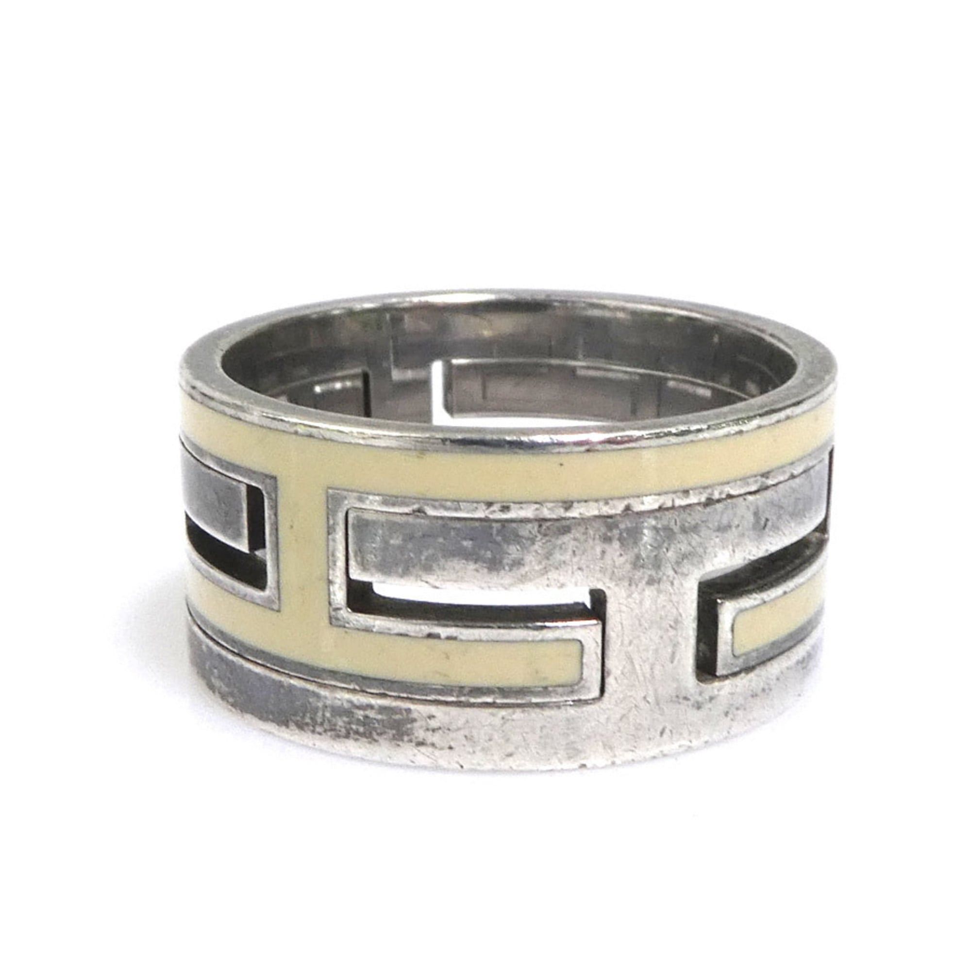 Hermes Hermes Ring Move H Sterling Silver 925 Cream Men's Women's 1 56702i Size ONE SIZE - 2 Thumbnail