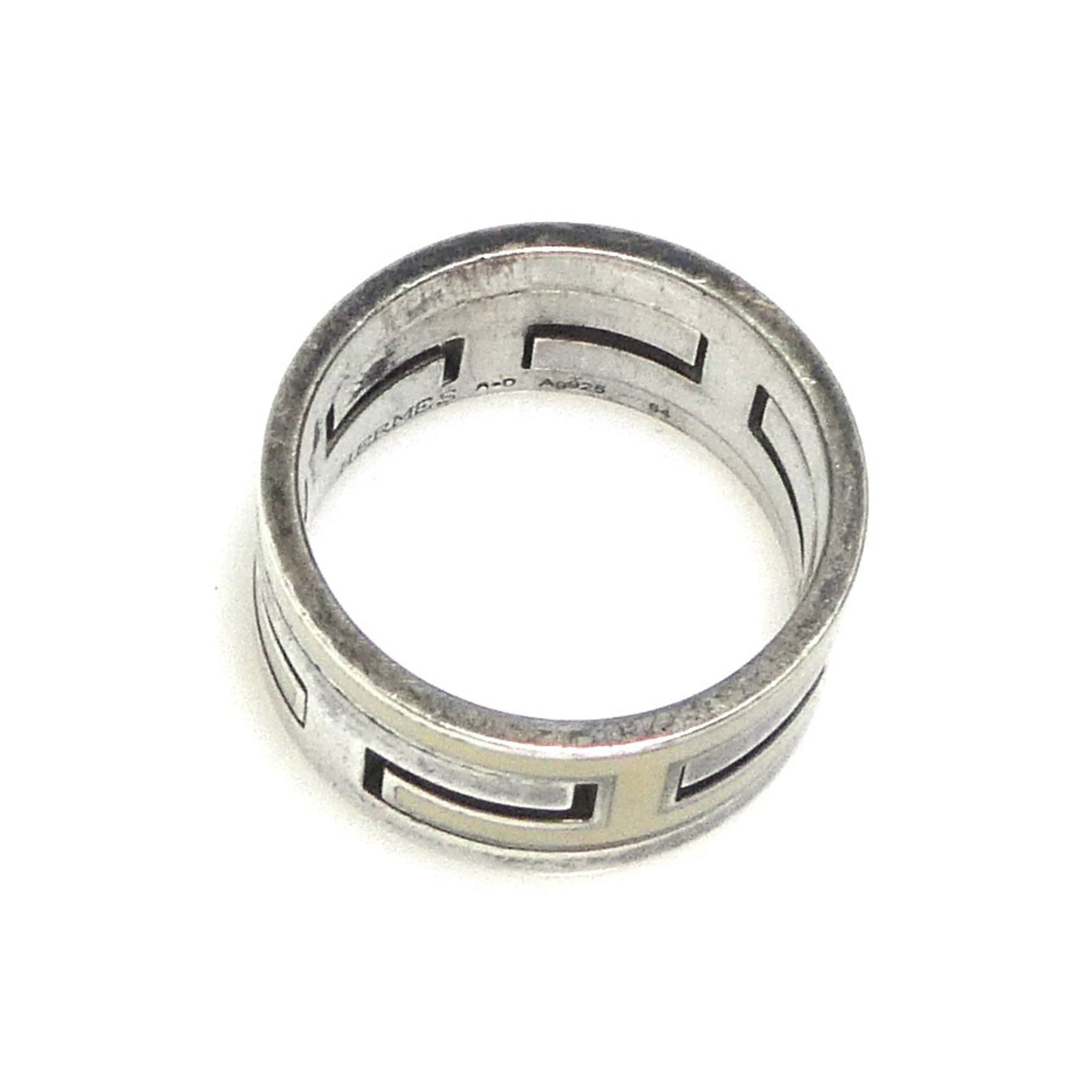 Hermes Hermes Ring Move H Sterling Silver 925 Cream Men's Women's 1 56702i Size ONE SIZE - 5 Thumbnail
