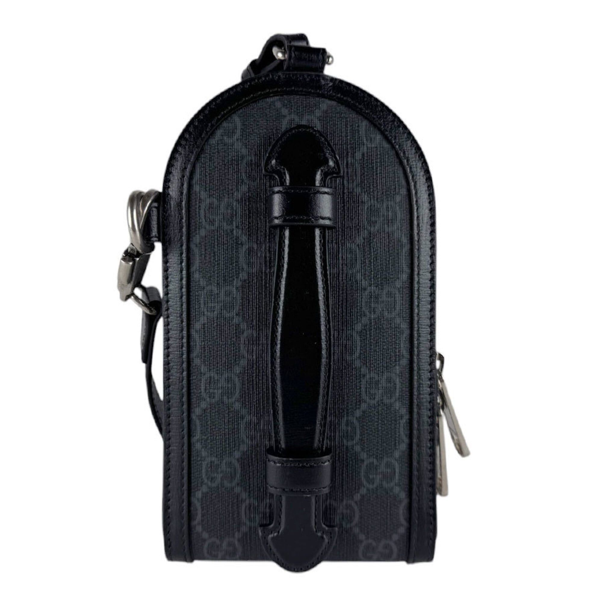Gucci Gucci Shoulder Bag Phone Holder Pouch GG Supreme Canvas Black Men's Women's 724352 z9399 Size ONE SIZE - 3 Thumbnail