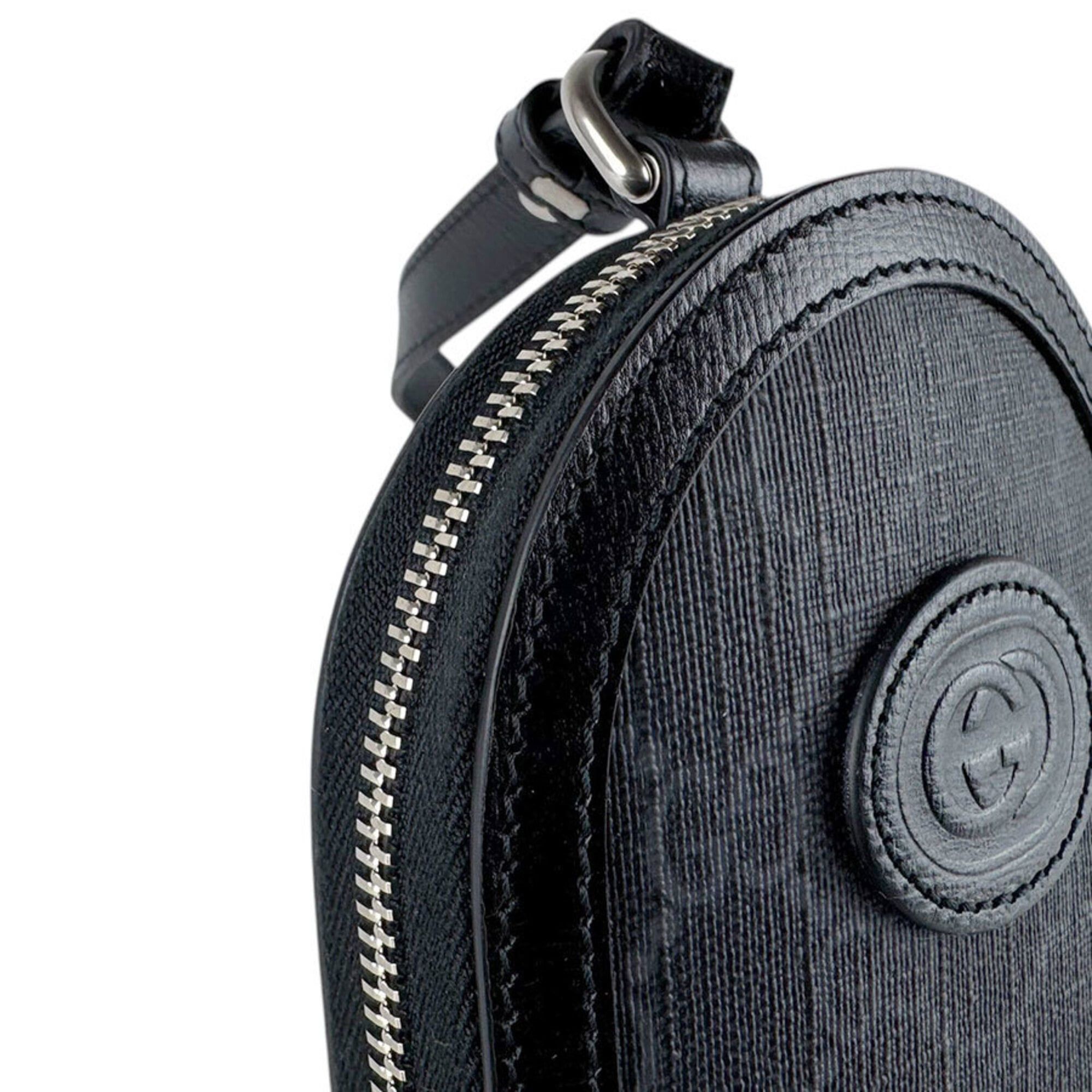 Gucci Gucci Shoulder Bag Phone Holder Pouch GG Supreme Canvas Black Men's Women's 724352 z9399 Size ONE SIZE - 5 Thumbnail