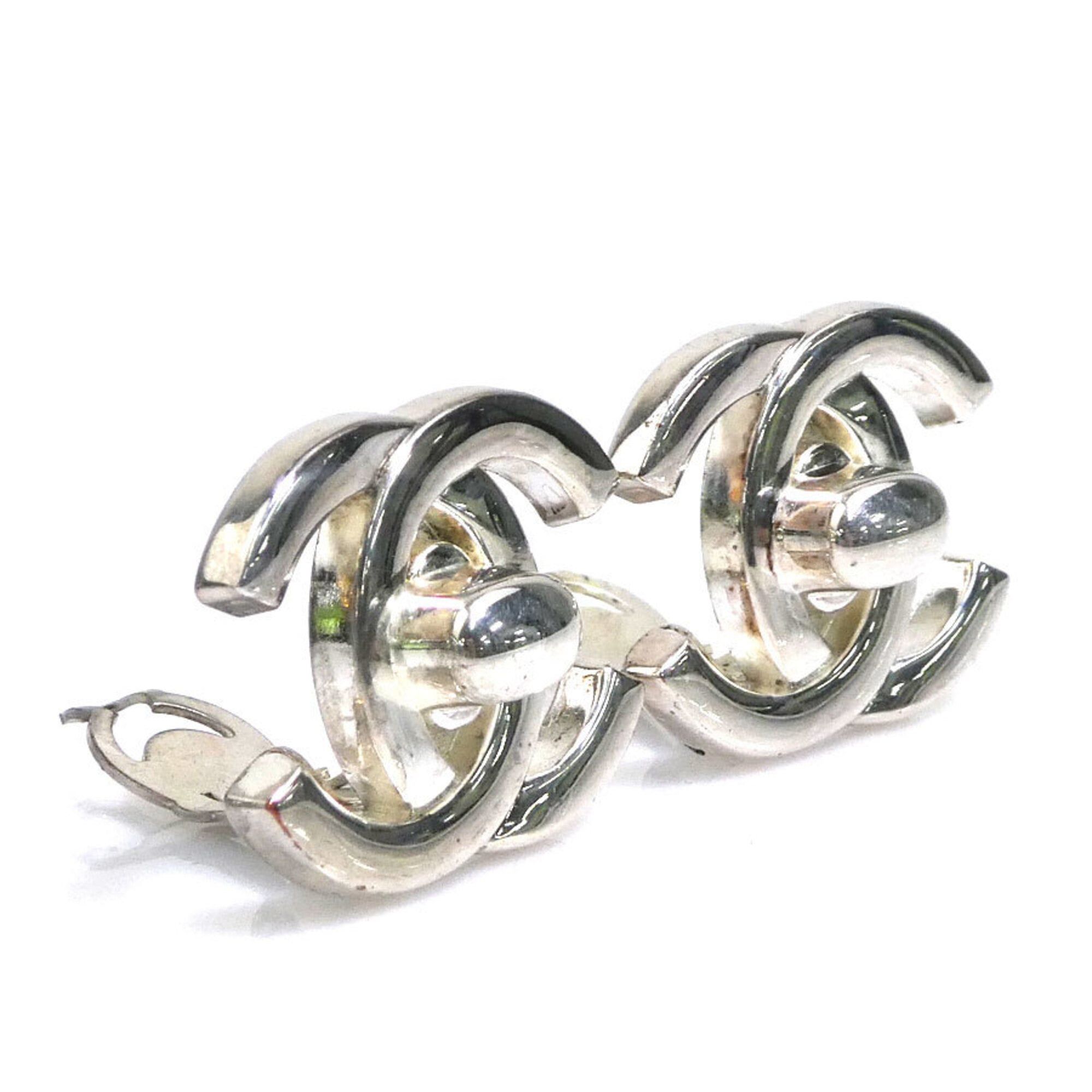 Chanel Chanel Earrings Turnlock Metal Silver Women's 56705g Size ONE SIZE - 2 Thumbnail