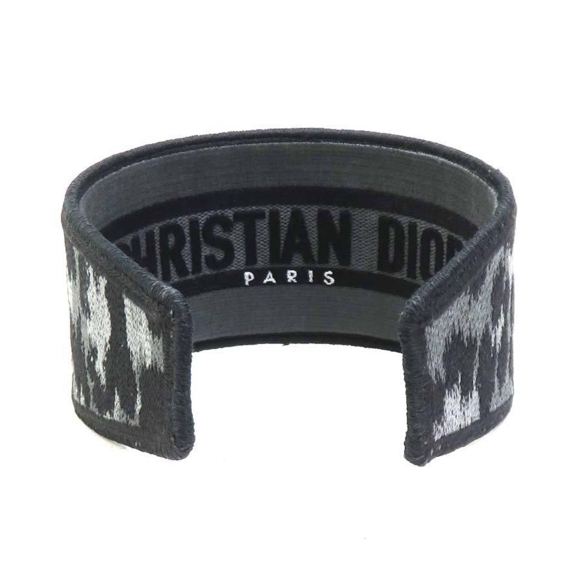 Dior Christian Dior Canvas Headband, Black/Gray, Women's, h32138a Size ONE SIZE - 5 Thumbnail