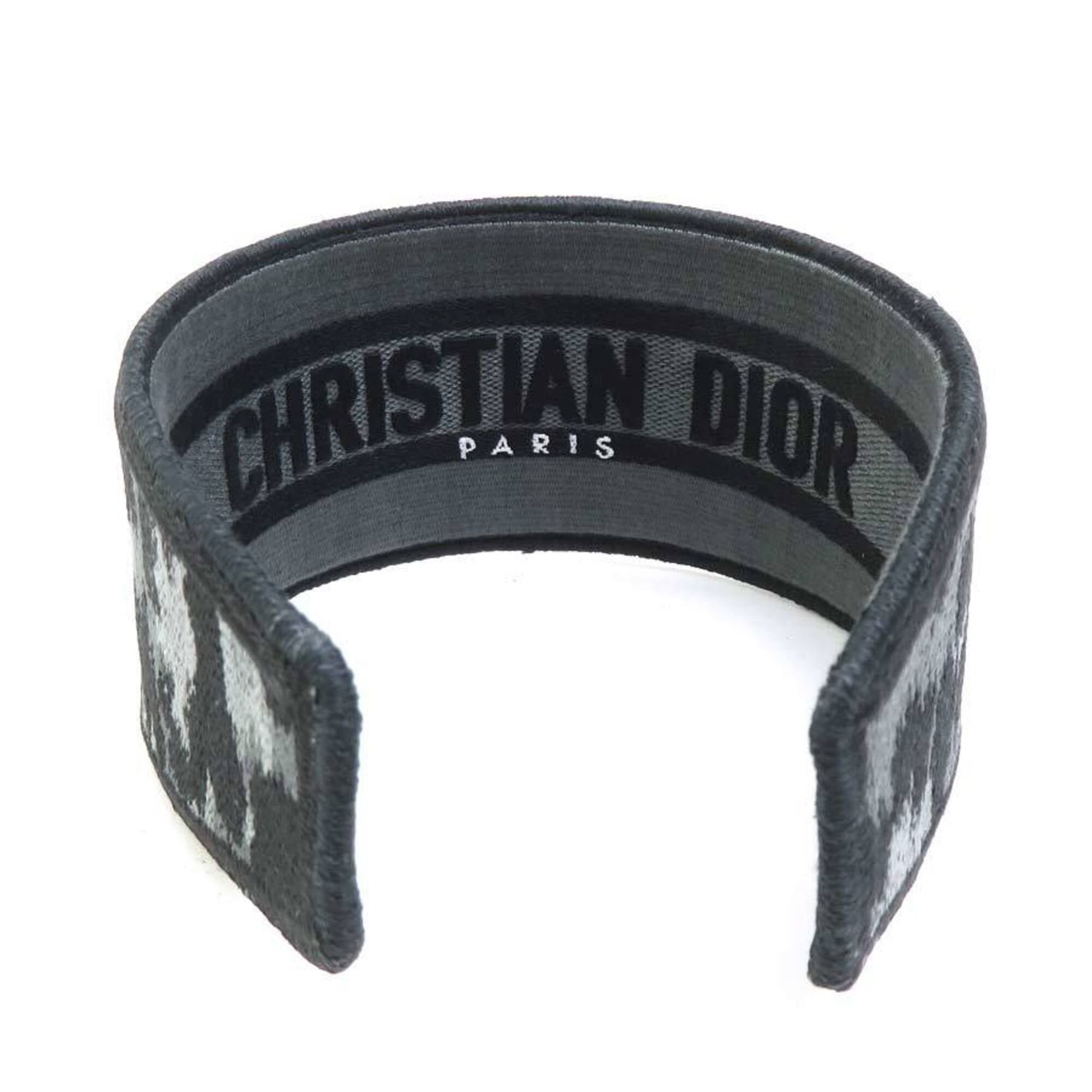 Dior Christian Dior Canvas Headband, Black/Gray, Women's, h32138a Size ONE SIZE - 6 Thumbnail