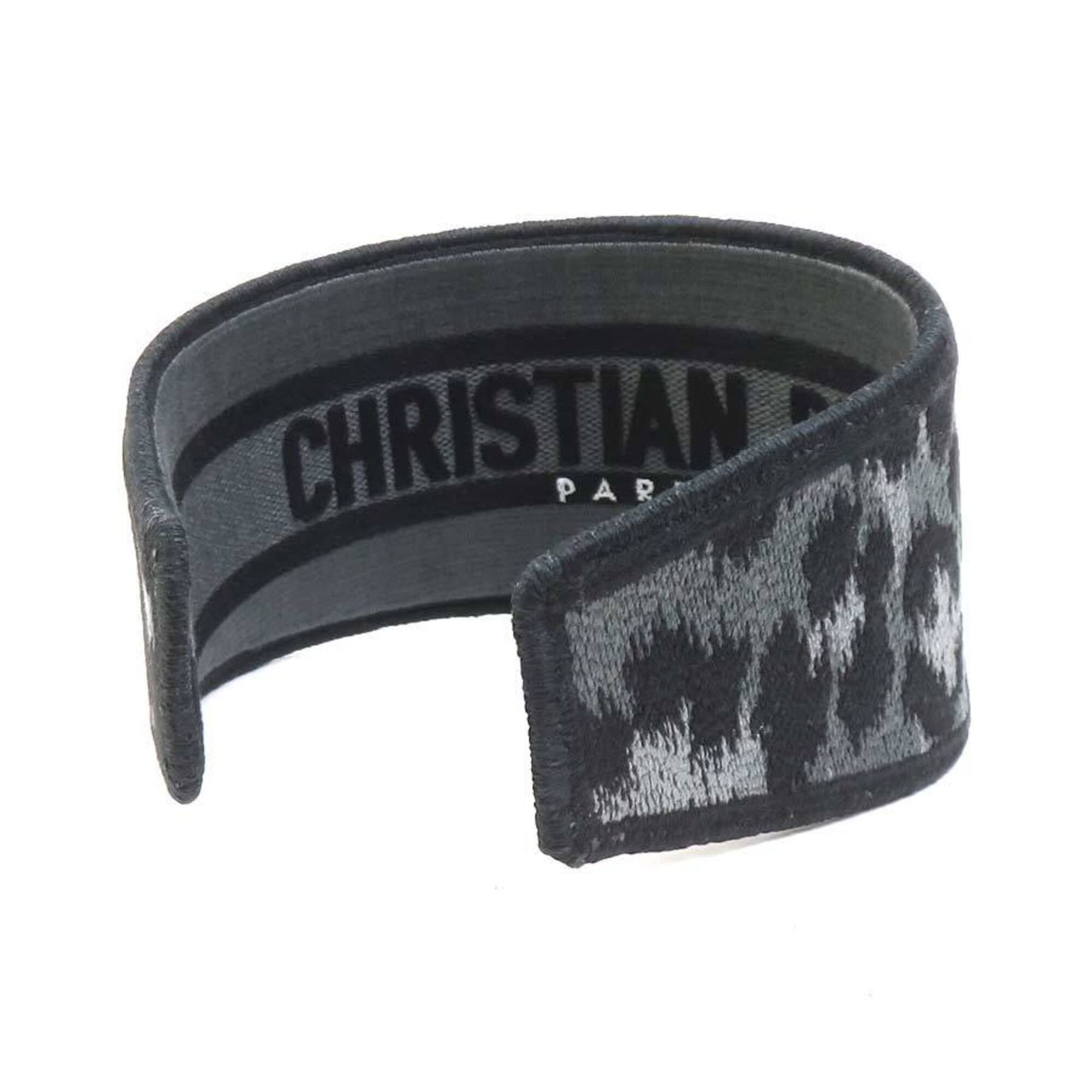 Dior Christian Dior Canvas Headband, Black/Gray, Women's, h32138a Size ONE SIZE - 4 Thumbnail