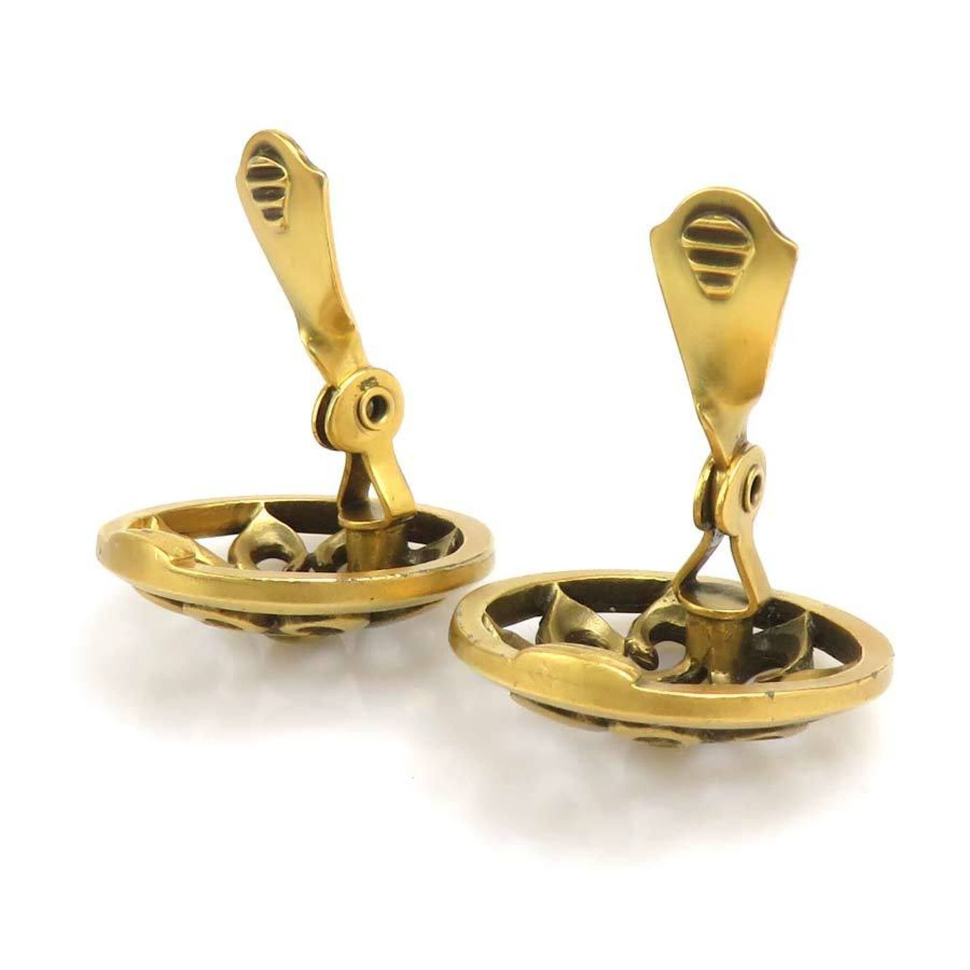 Yves Saint Laurent Yves Saint Laurent earrings, metal, gold, women's, h32140a Size ONE SIZE - 5 Thumbnail