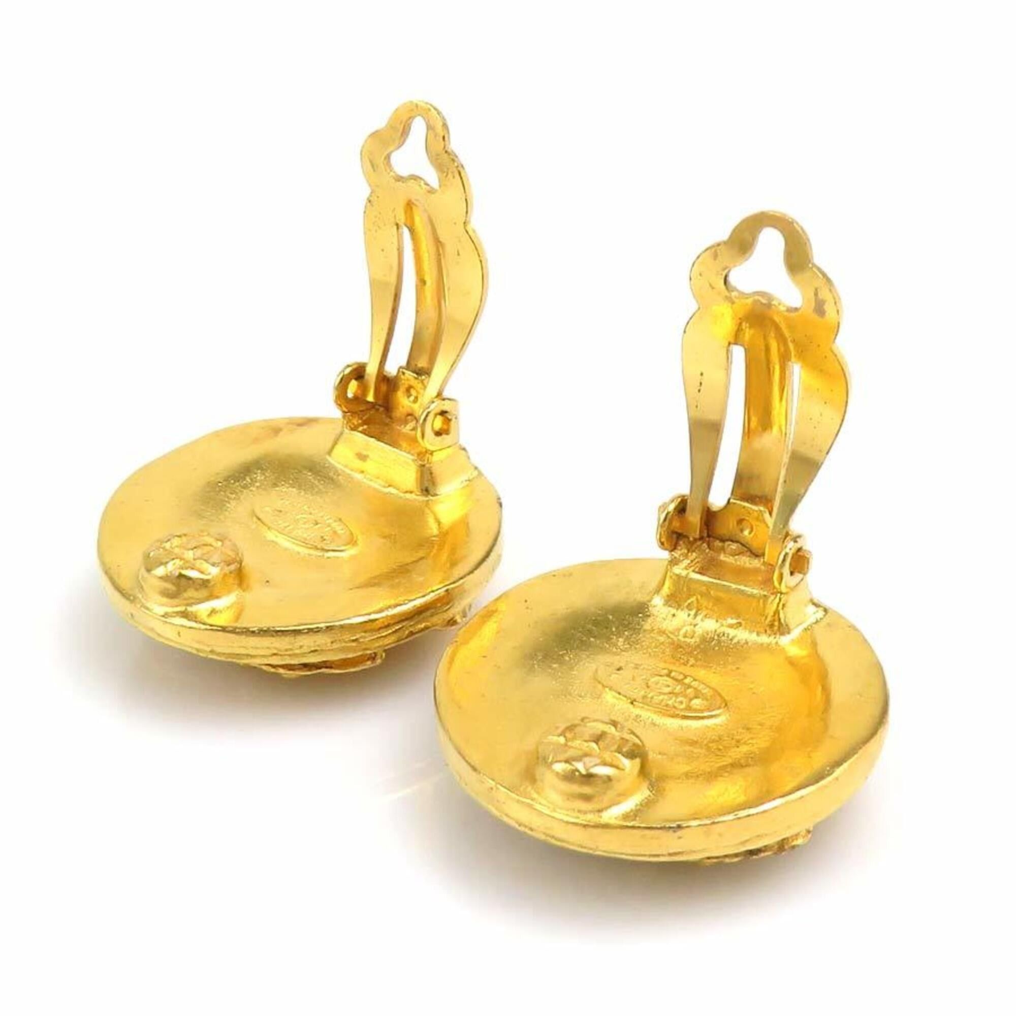 Chanel Chanel Earrings Vintage Metal Gold Women's 56696j Size ONE SIZE - 5 Thumbnail