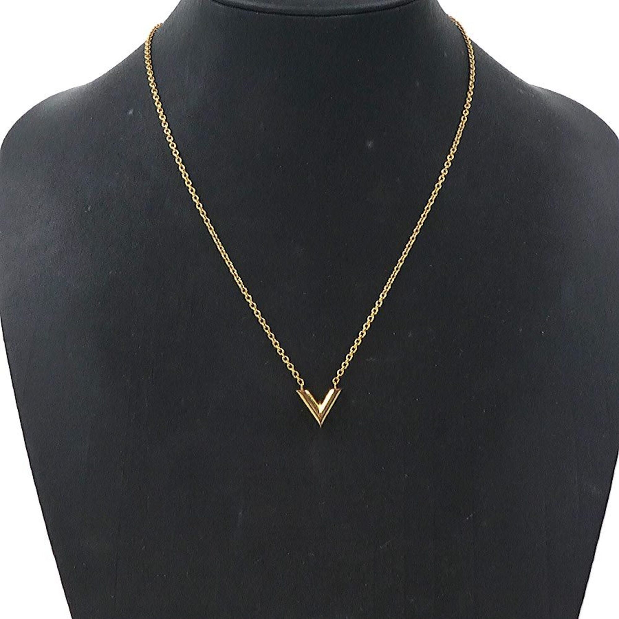 Louis Vuitton Louis Vuitton Essential V Metal Necklace, Gold, Women's, M61083 56704i Size ONE SIZE - 11 Thumbnail
