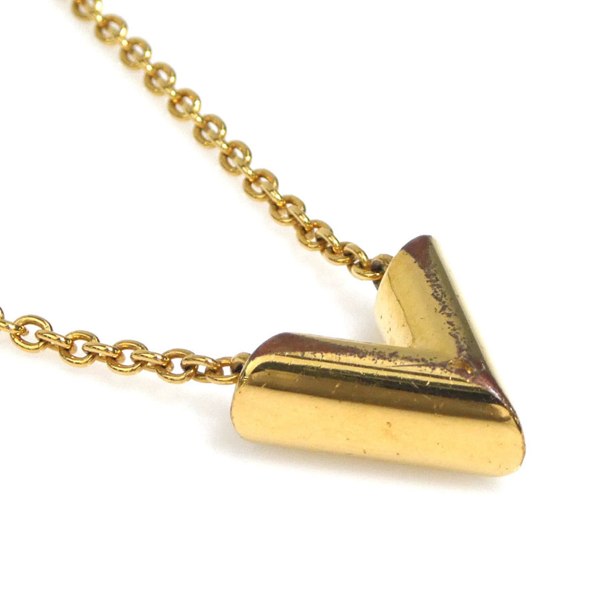 Louis Vuitton Louis Vuitton Essential V Metal Necklace, Gold, Women's, M61083 56704i Size ONE SIZE - 2 Thumbnail