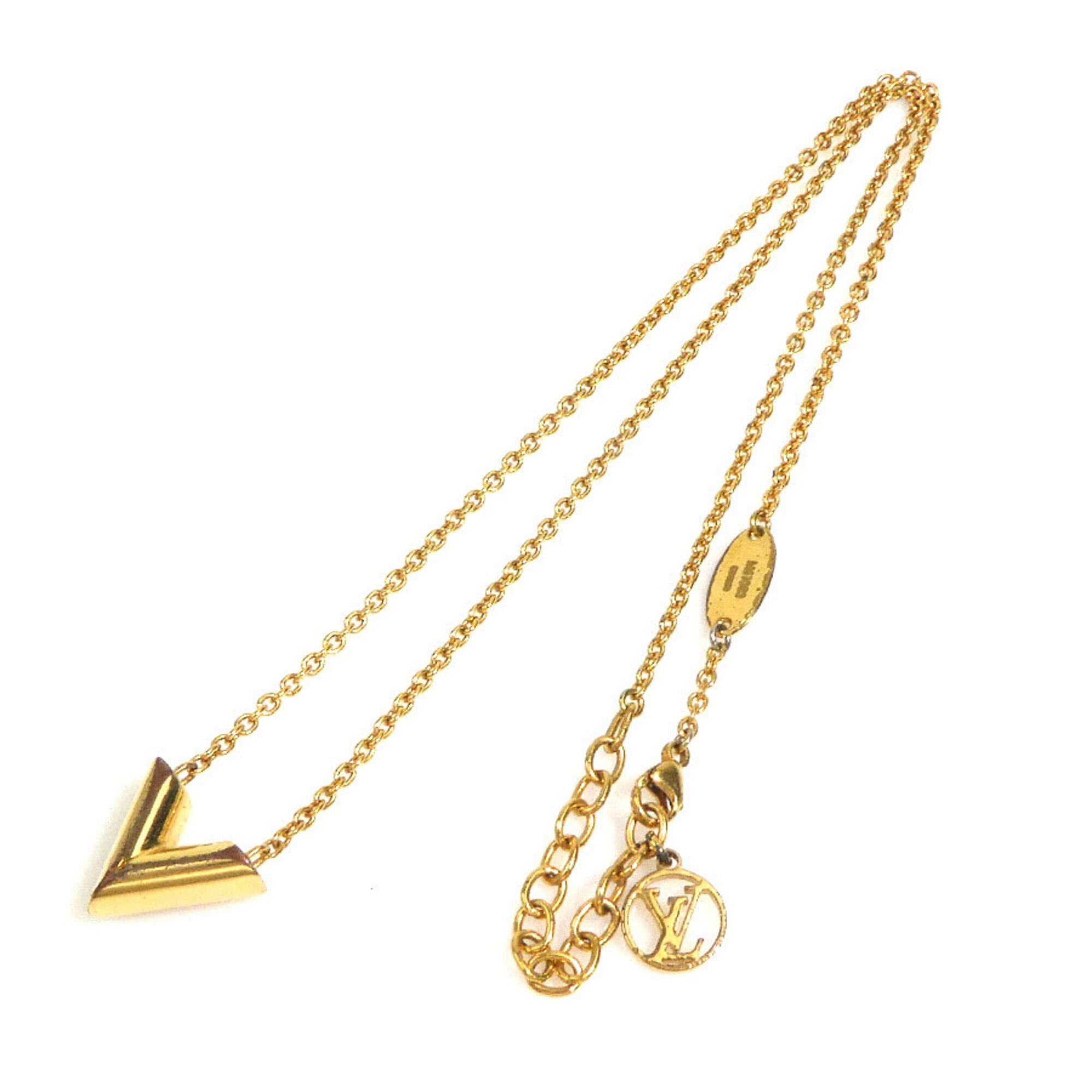Louis Vuitton Louis Vuitton Essential V Metal Necklace, Gold, Women's, M61083 56704i Size ONE SIZE - 10 Thumbnail