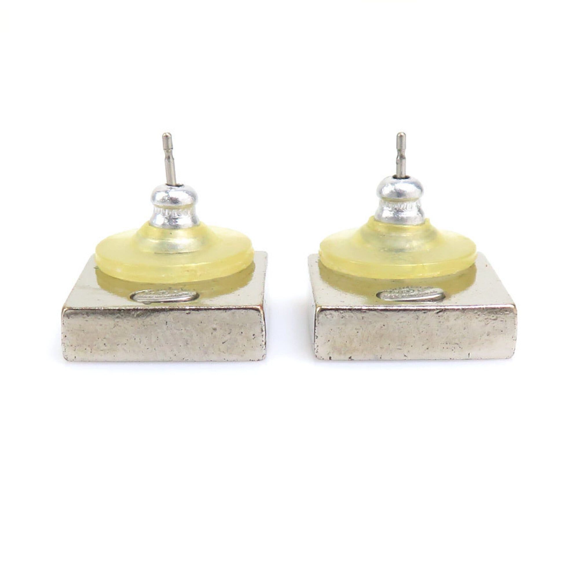 Chanel Chanel earrings, metal, black, white, silver, women's, 56695i Size ONE SIZE - 6 Thumbnail