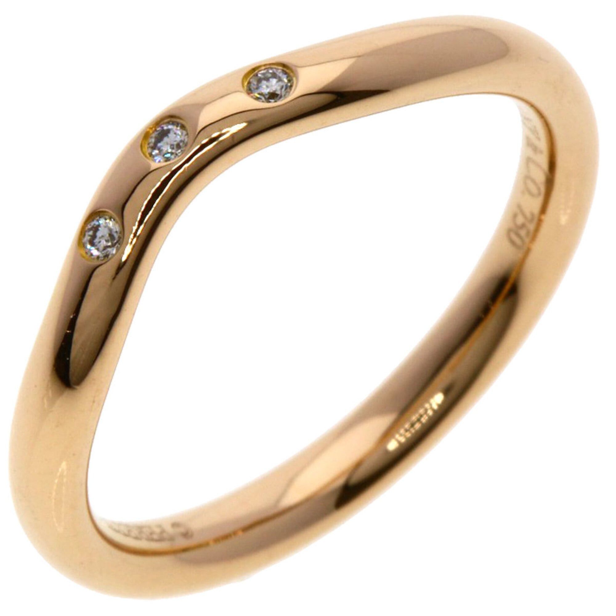 Tiffany & Co. Tiffany & Co. Curved Band 3-Diamond Ring, 18K Pink Gold, Women's. Size ONE SIZE - 2 Thumbnail