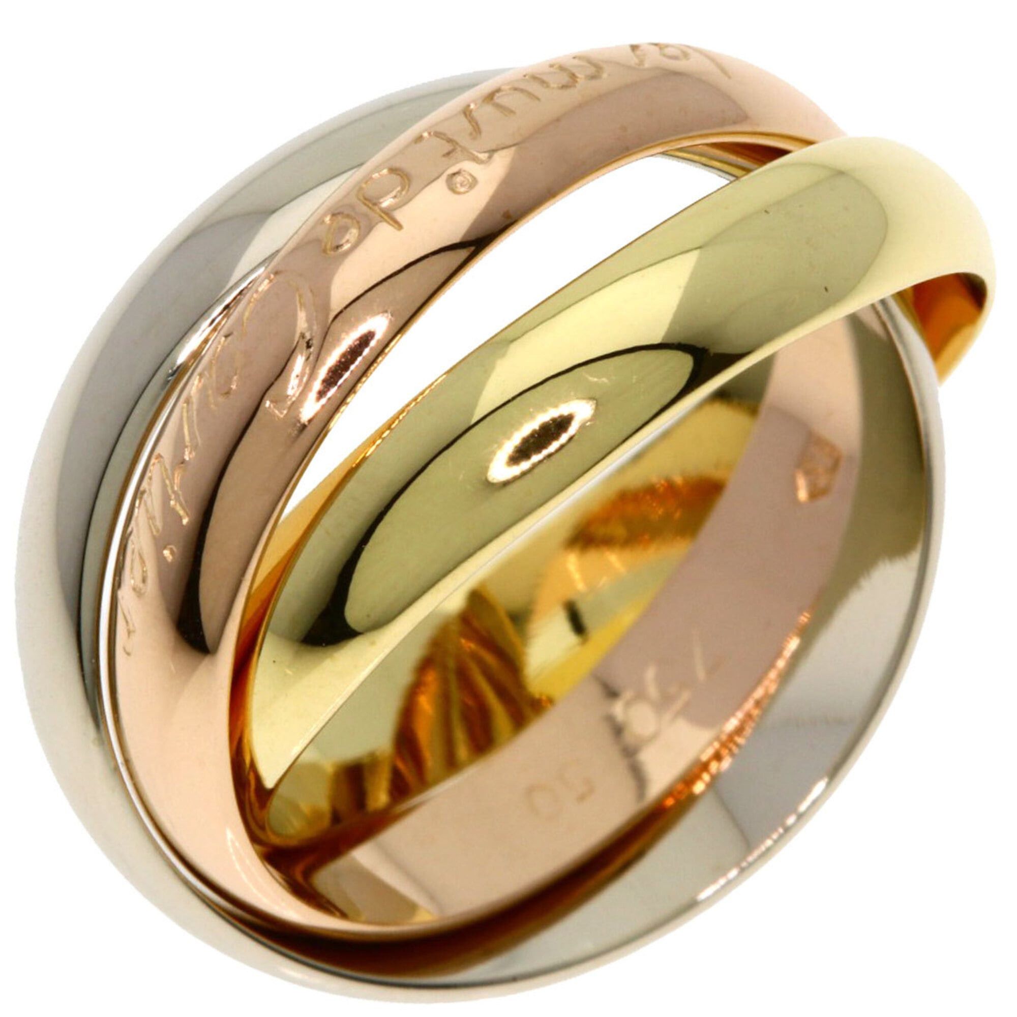 Cartier Cartier Trinity #50 Ring - 18K Yellow Gold/18K Pink White Gold Women's CARTIER Size ONE SIZE - 2 Thumbnail