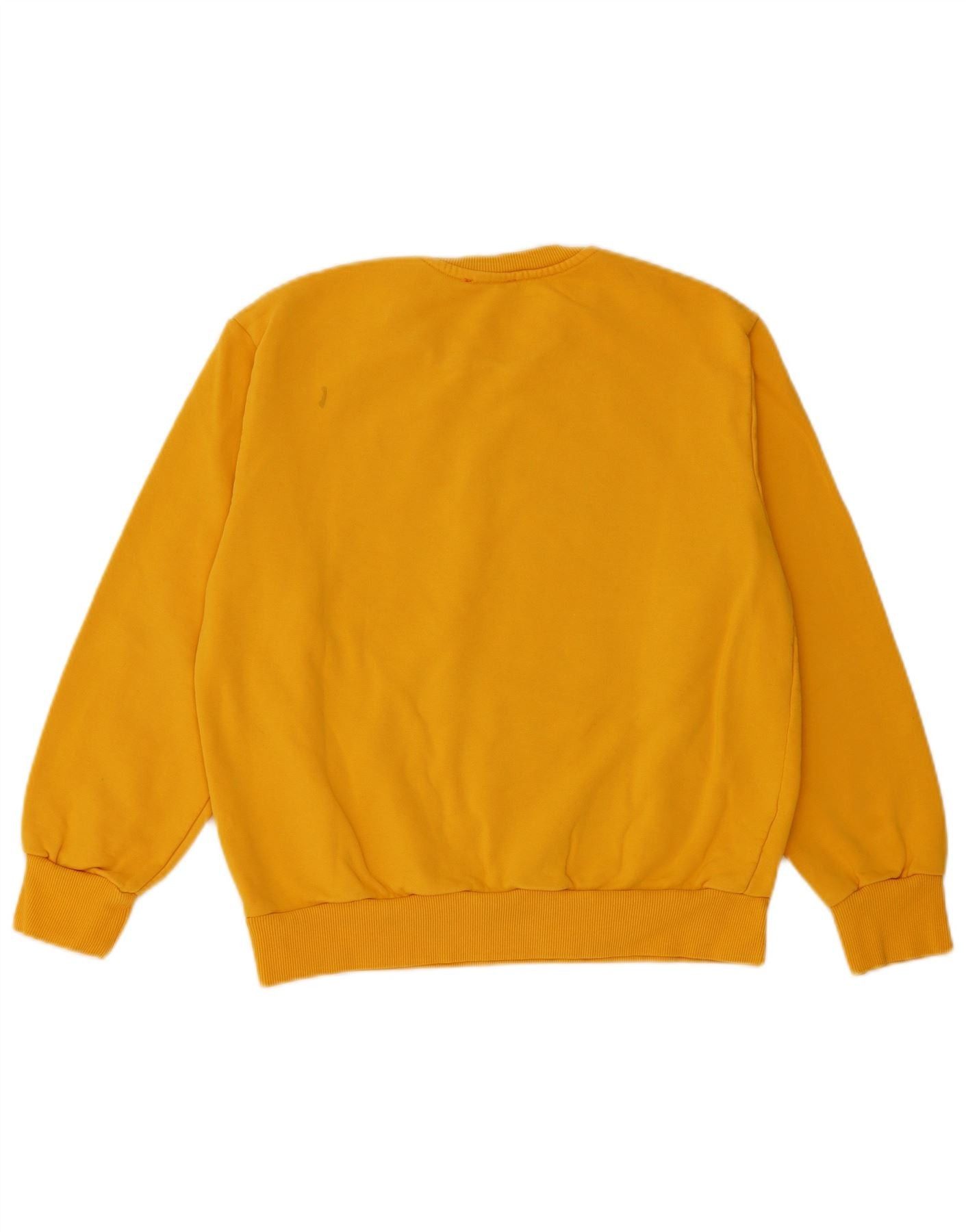 Diesel Womens Graphic Sweatshirt Jumper UK 14 Medium Yellow Cotton Size S / US 4 / IT 40 - 2 Thumbnail