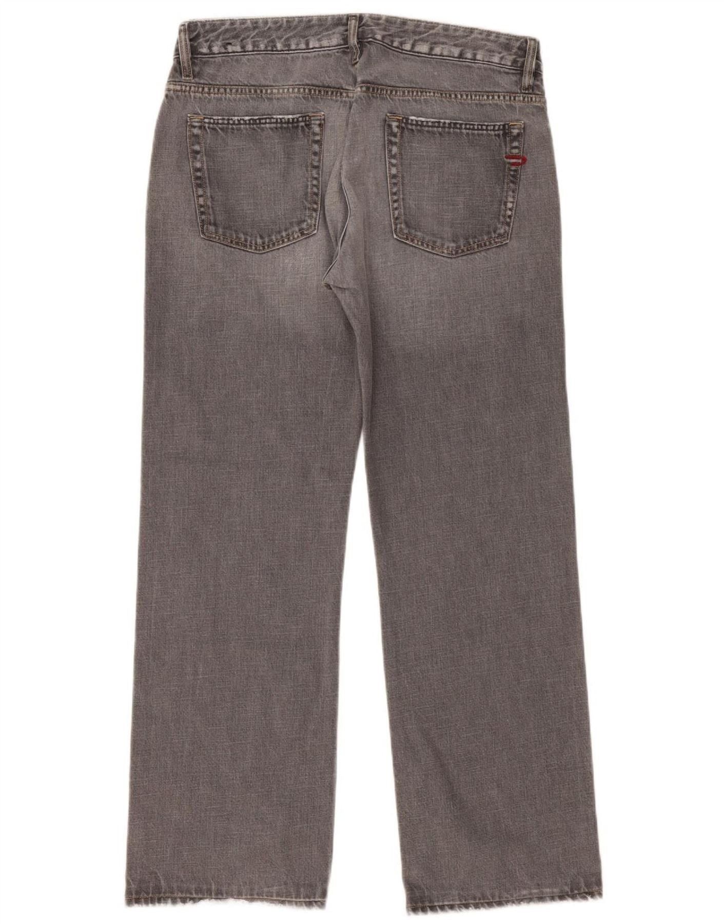 Diesel Womens Straight Jeans W34 L31 Grey Cotton Size 25" / US 0 / IT 36 - 2 Thumbnail