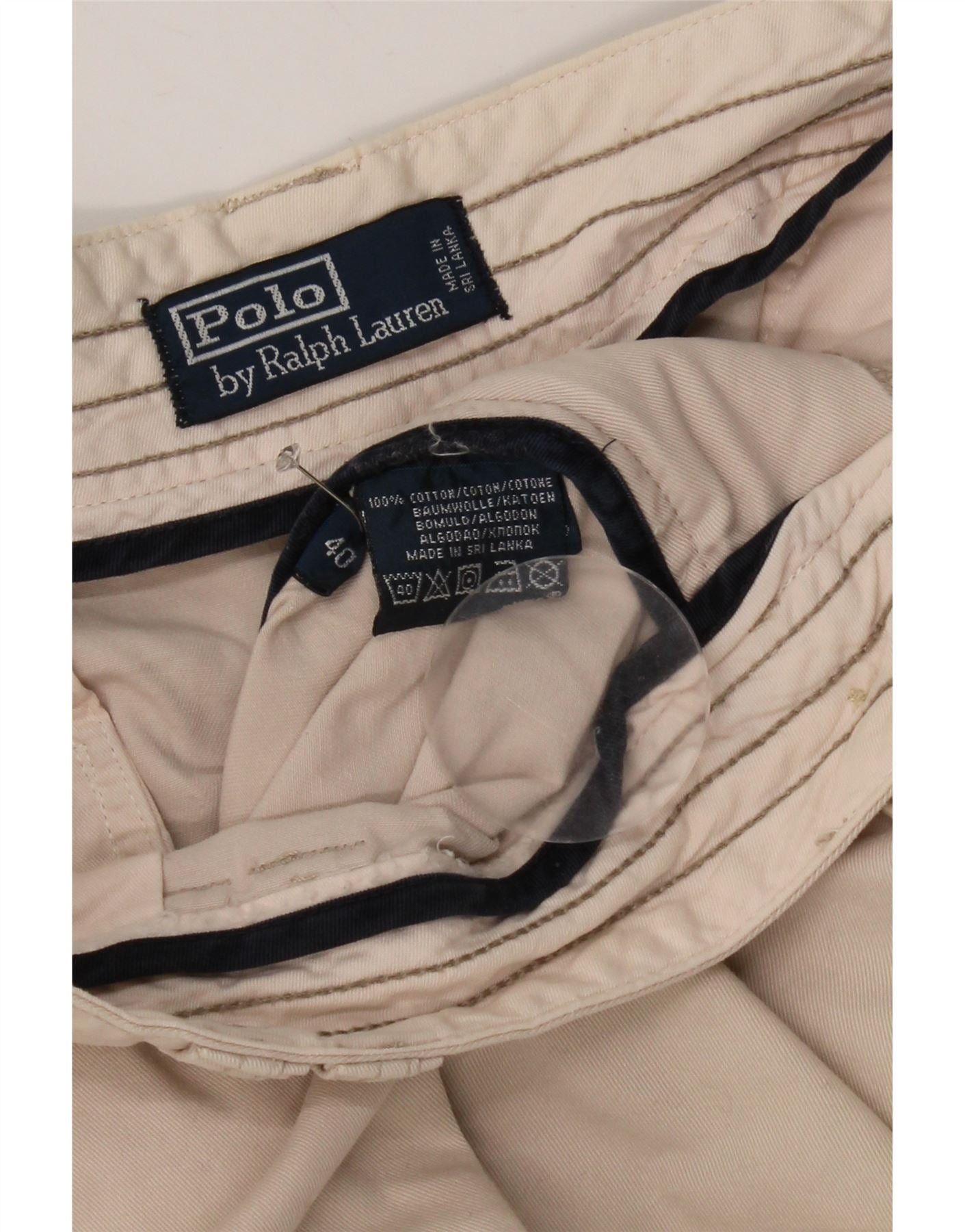 Ralph Lauren Mens Cargo Shorts W40 XL Beige Cotton Size US 40 / EU 56 - 7 Thumbnail