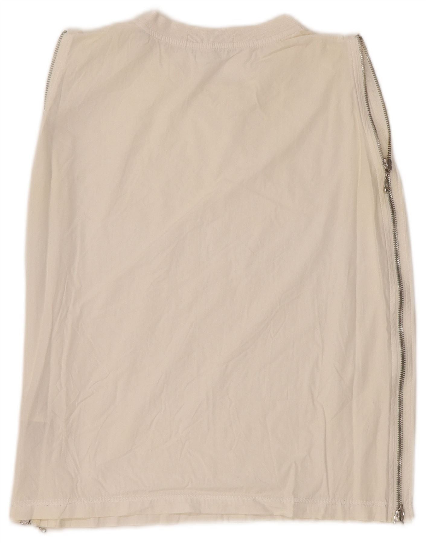 Diesel Womens Loose Fit Vest Top UK 2 2XS White Cotton Size XXS / US 00 / IT 34 - 2 Thumbnail