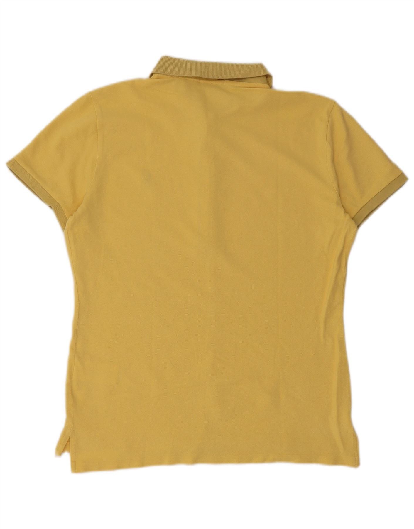 Polo Ralph Lauren Womens Slim Fit Polo Shirt UK 14 Large Yellow Cotton Size S / US 4 / IT 40 - 2 Thumbnail