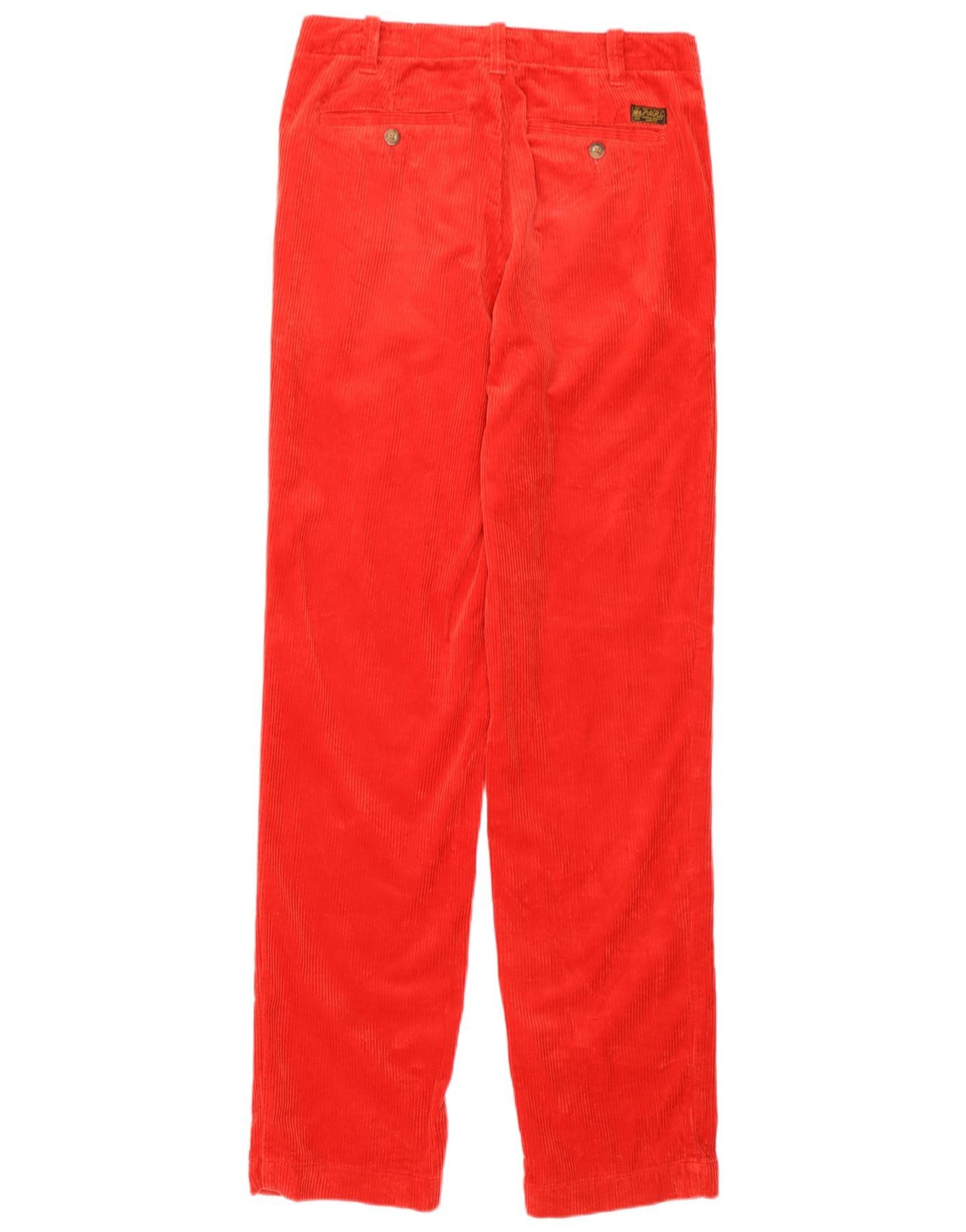 Polo Ralph Lauren Womens Straight Corduroy Trousers US 2 XS W28 L32 Red Size 24" / US 00 / IT 34 - 2 Thumbnail