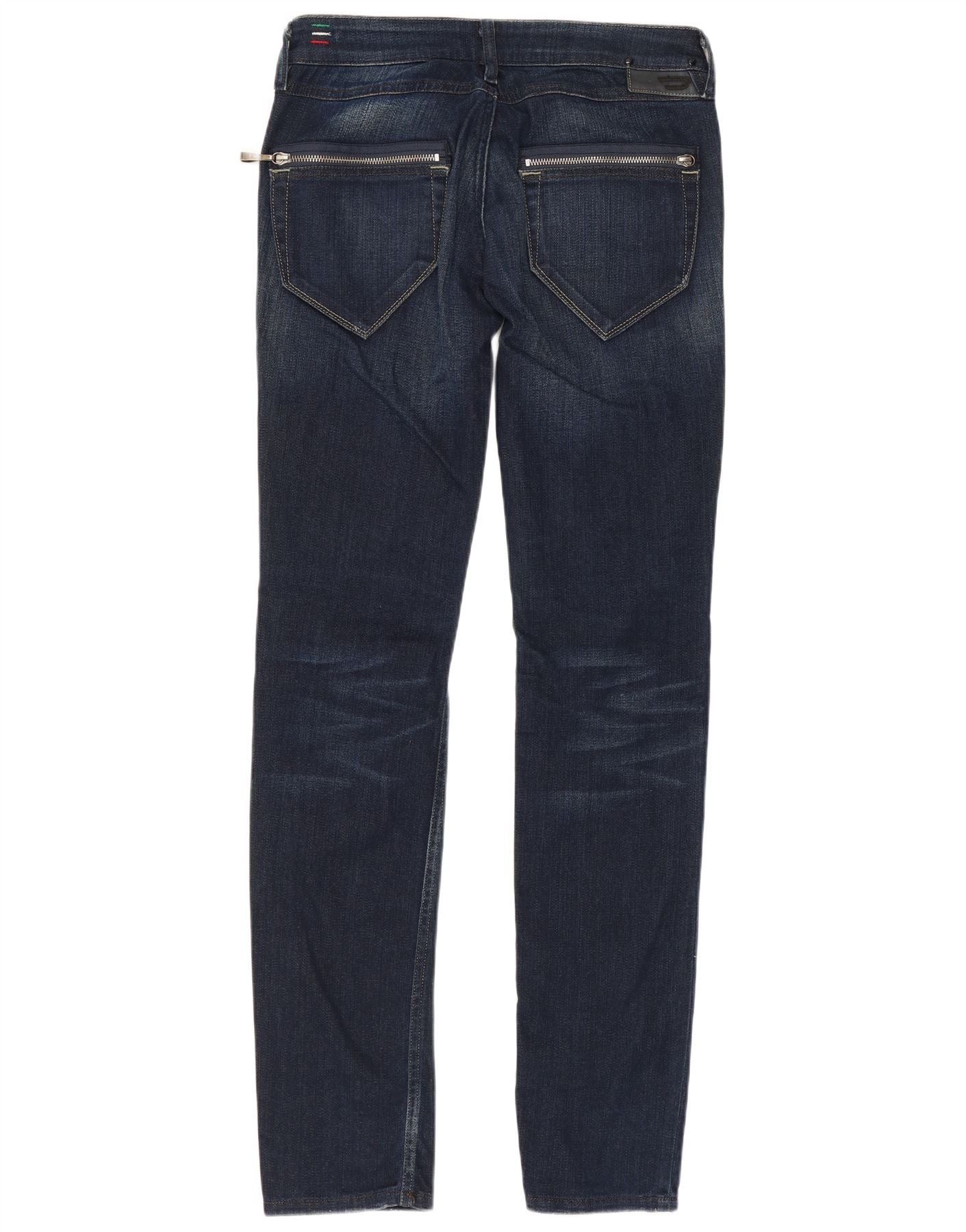 Diesel Womens Clush Low Waist Skinny Jeans W26 L32 Navy Blue Cotton Size 26" / US 2 / IT 38 - 2 Thumbnail