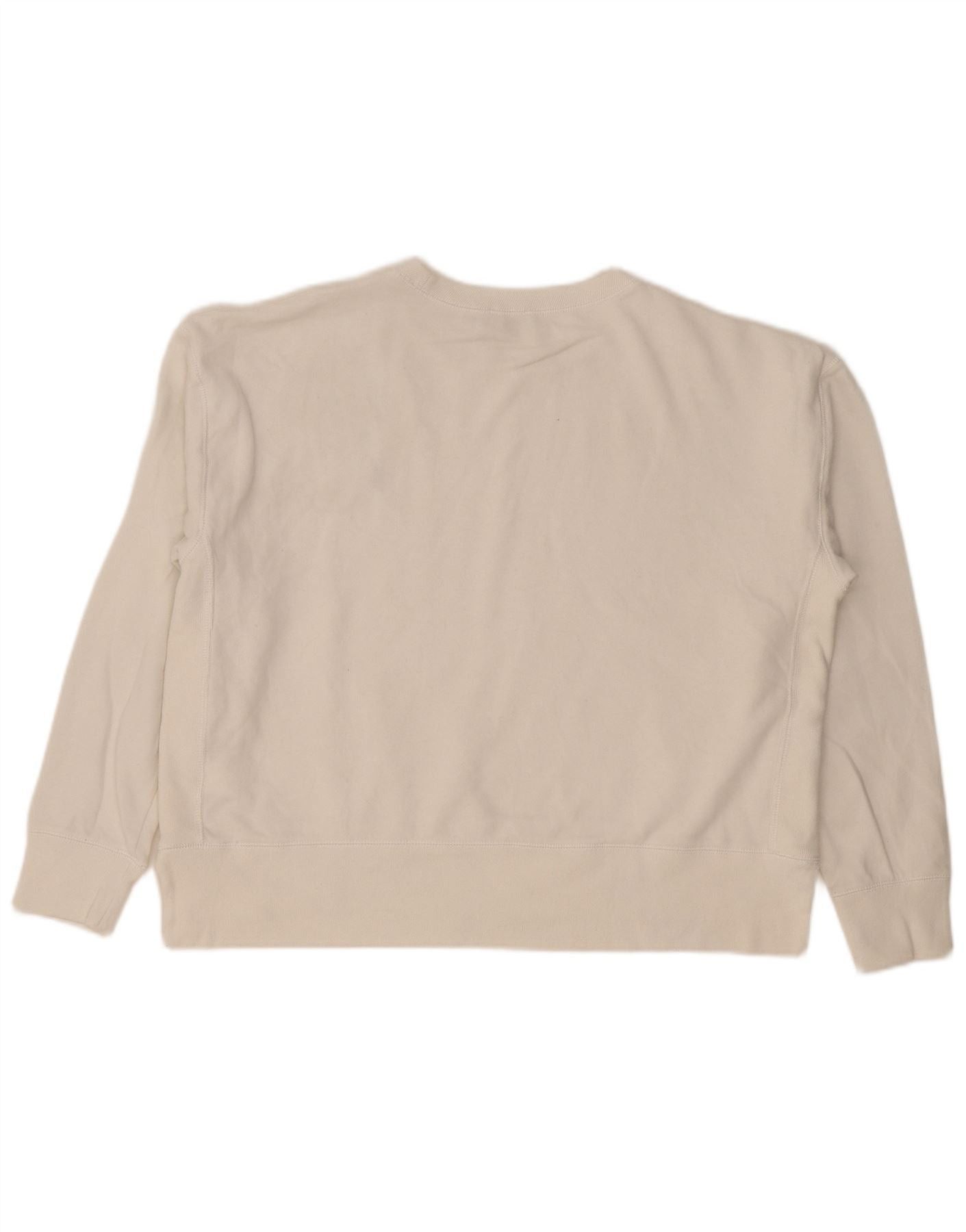 Polo Ralph Lauren Womens Overd Sweatshirt Jumper UK 18 XL White Cotton Size XL / US 12-14 / IT 48-50 - 2 Thumbnail