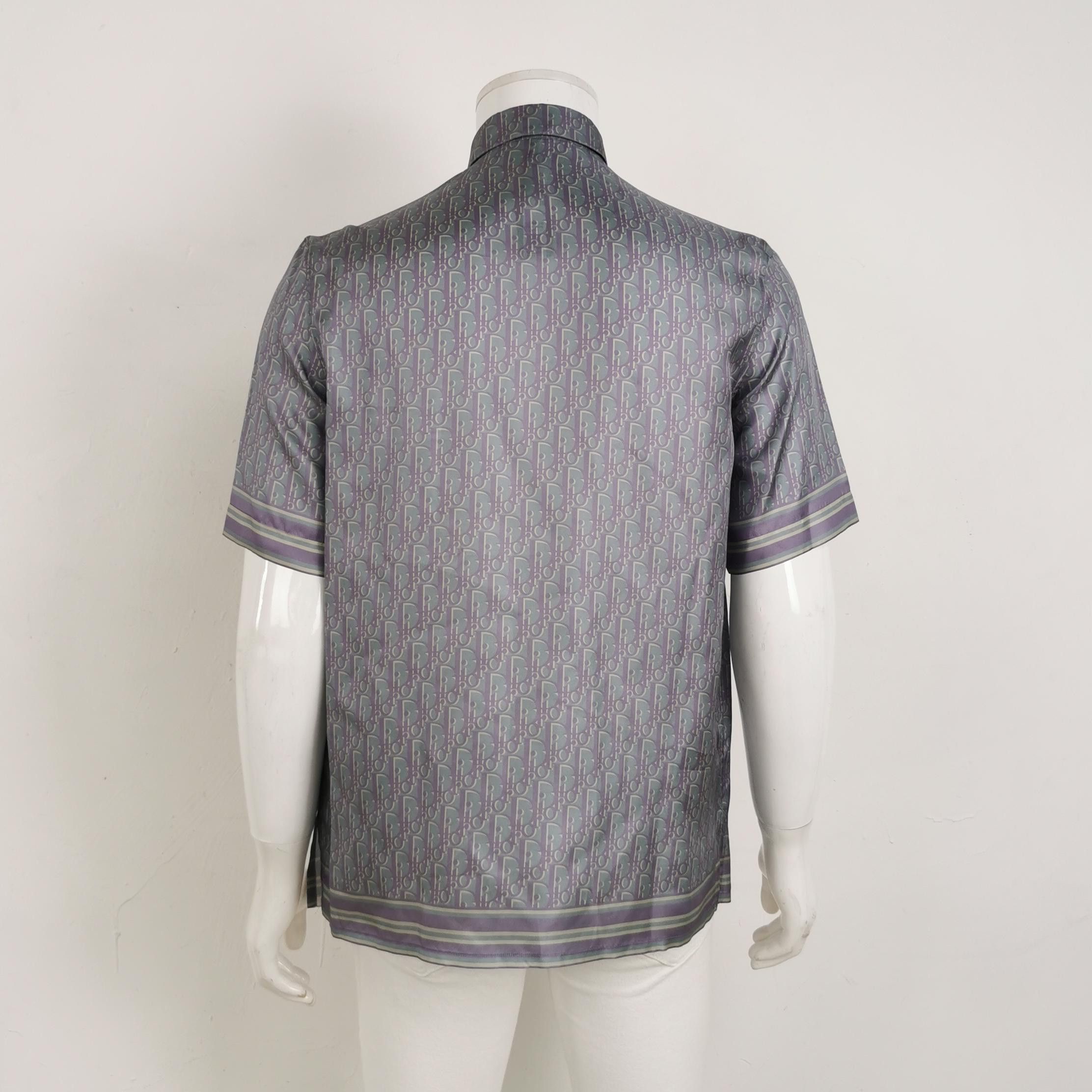 Dior Dior Oblique Silk Short Sleeve Shirt Size 38 Size US S / EU 44-46 / 1 - 2 Thumbnail