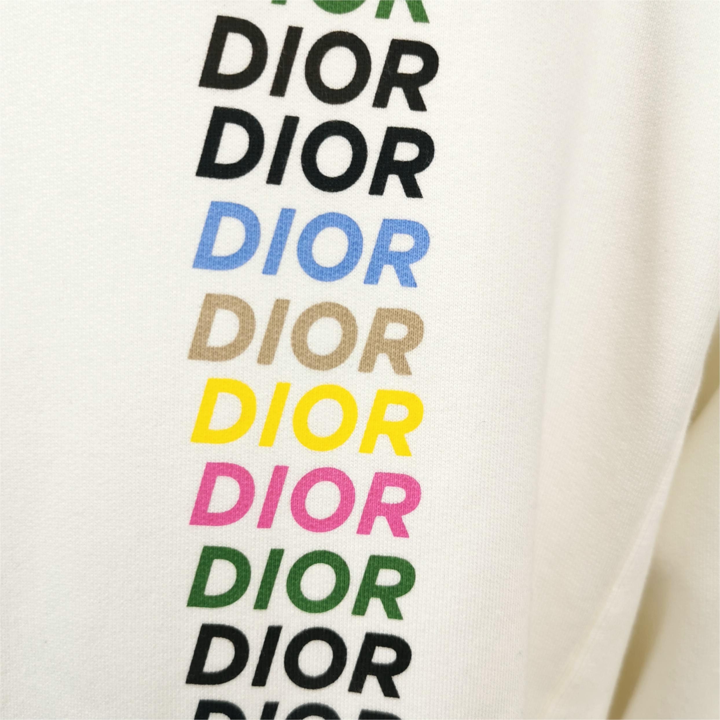 Dior Dior Rainbow Logo Cotton Hoodie Size L Size US L / EU 52-54 / 3 - 3 Thumbnail