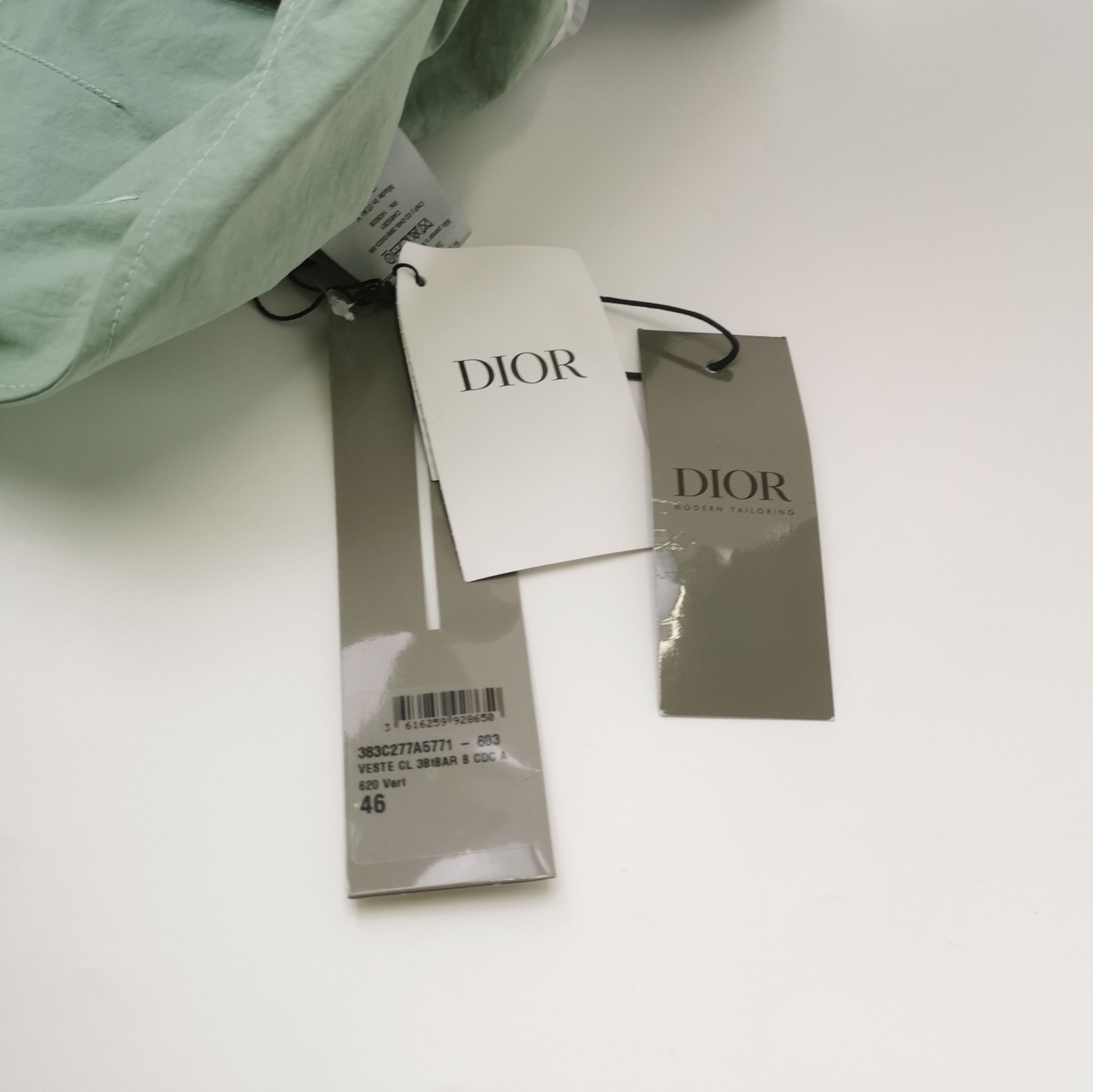 Dior Dior Logo Sage Green Nylon Jacket 46 Size US S / EU 44-46 / 1 - 4 Thumbnail