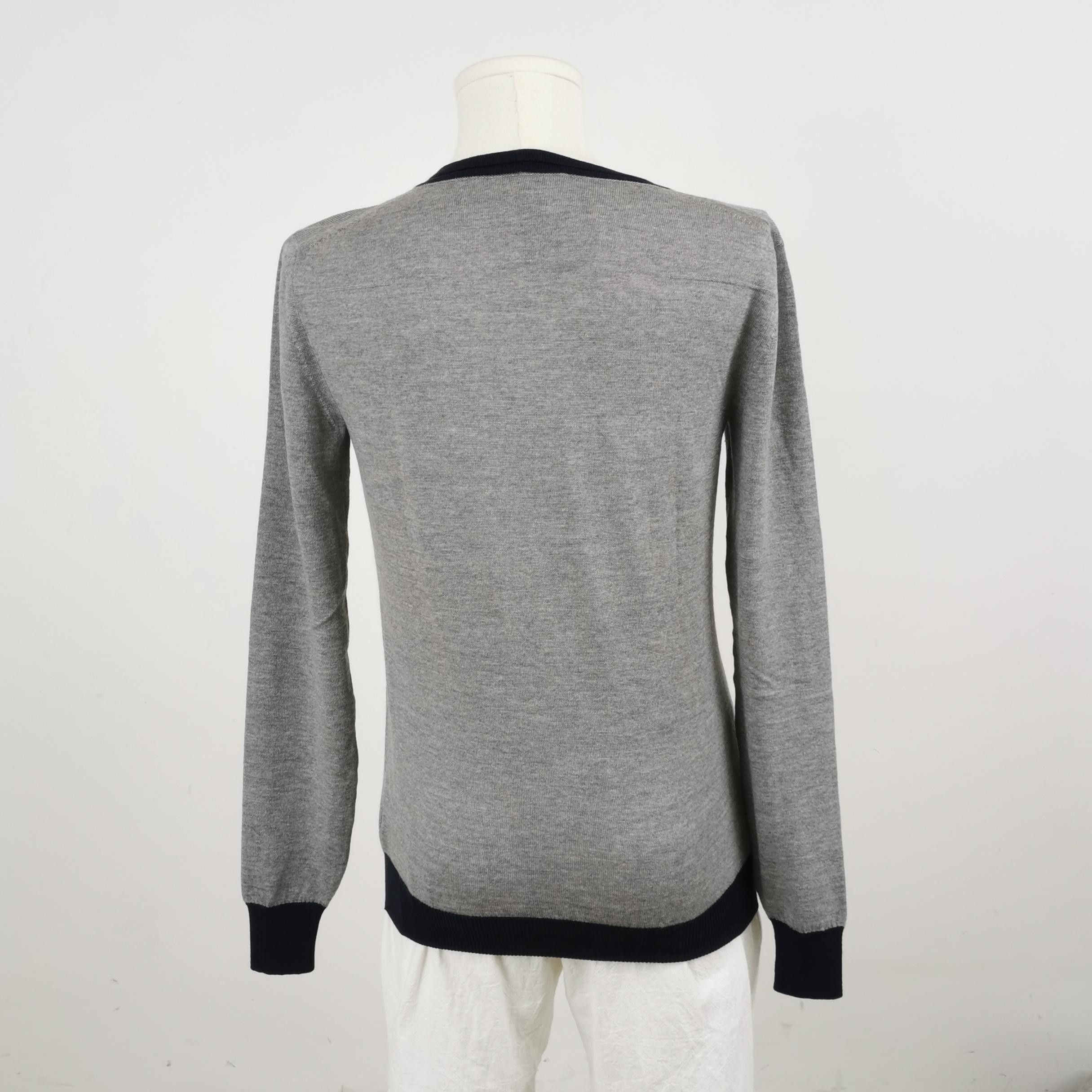 Dior Dior Contrast V-Neck Wool Sweater Size S Size US S / EU 44-46 / 1 - 3 Thumbnail