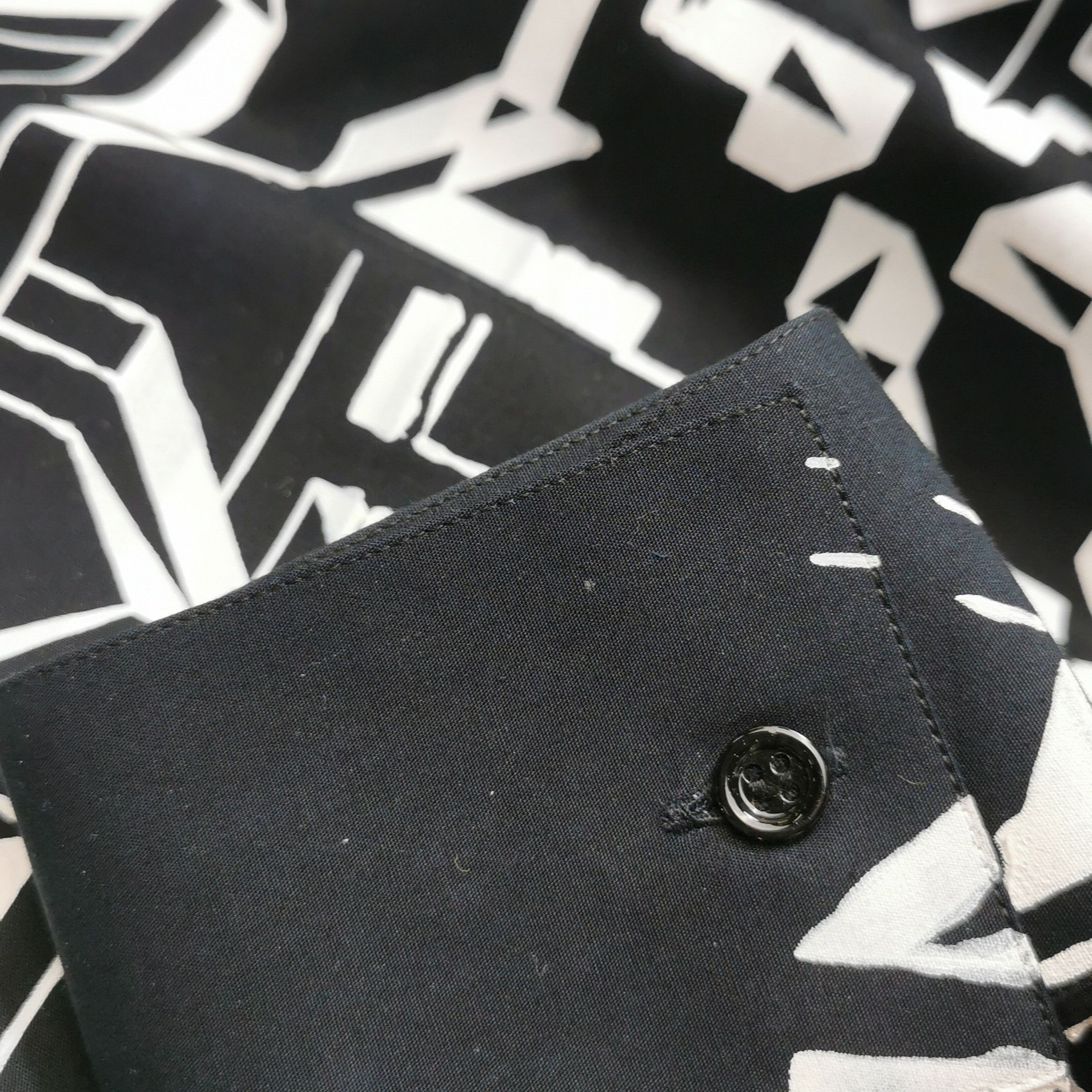 Dior Dior Abstract Geometric Print Cotton Shirt 39 Size US M / EU 48-50 / 2 - 9 Thumbnail